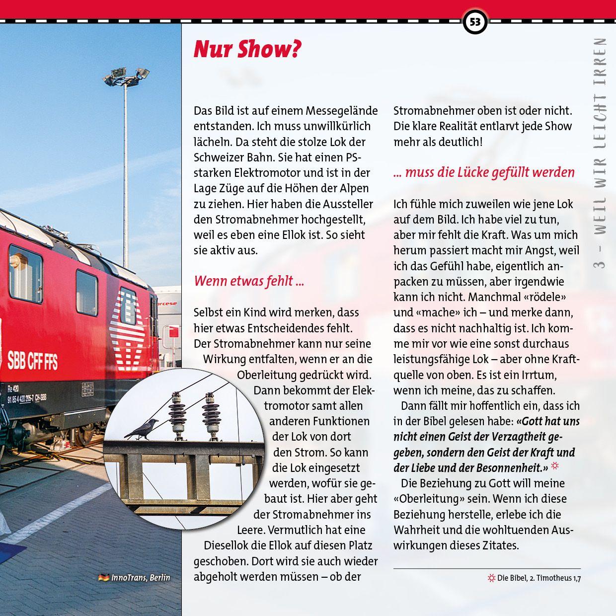 Beispielinhalt (Bild) Die Bahn - Gott lächelt