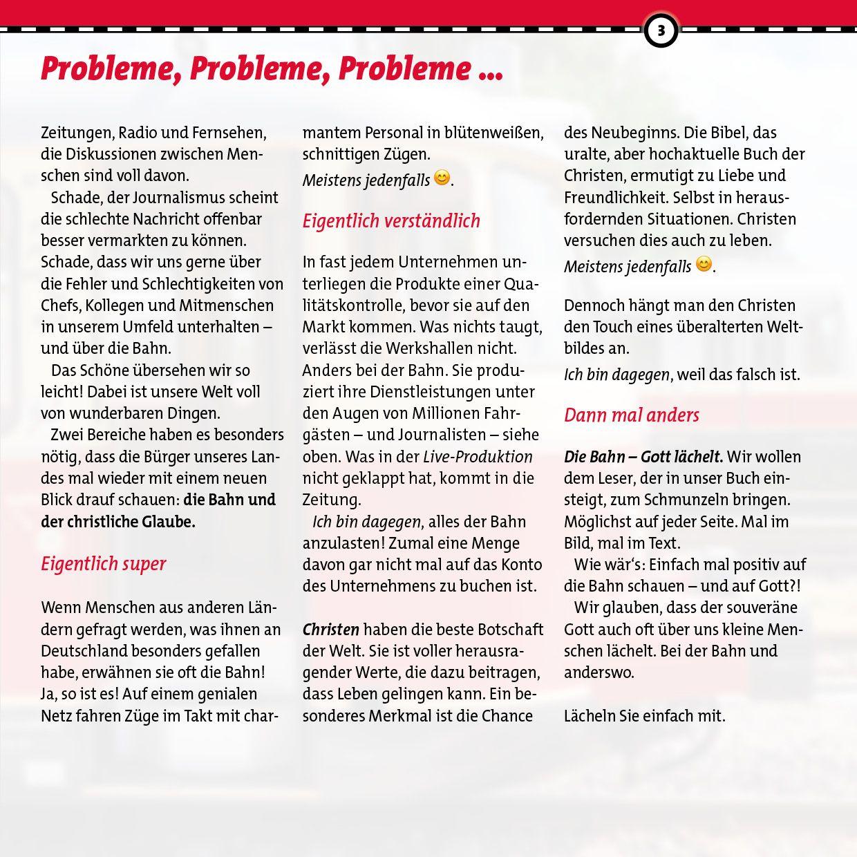 Beispielinhalt (Bild) Die Bahn - Gott lächelt