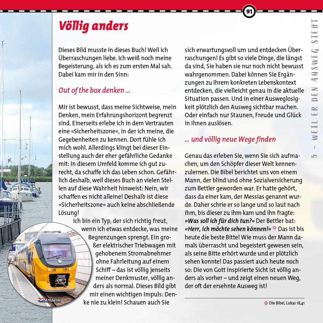 Beispielinhalt (Bild) Die Bahn - Gott lächelt