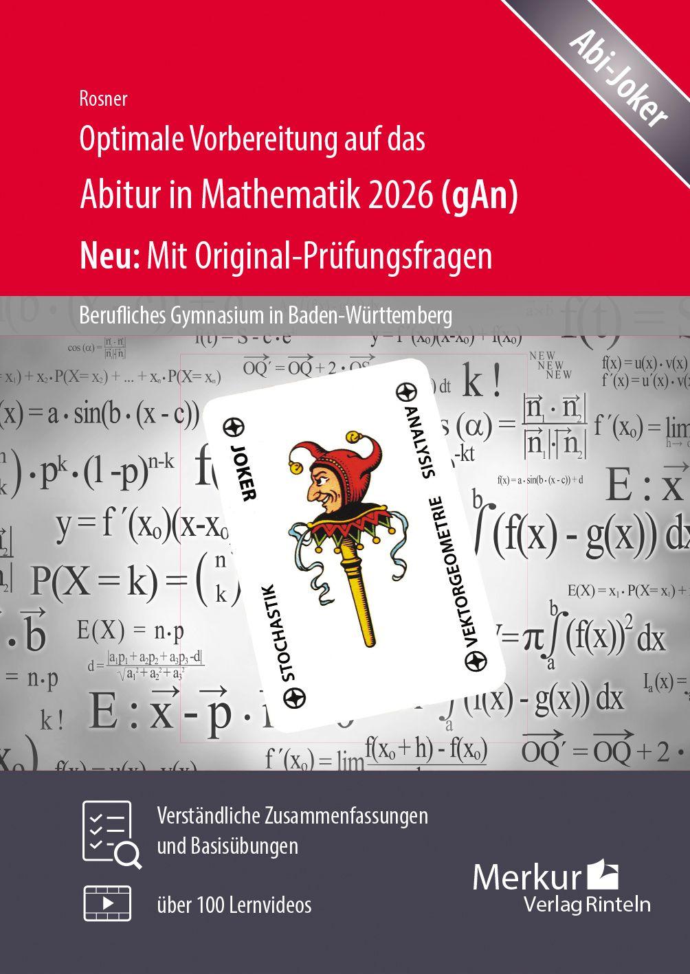 Vorderes Coverbild Optimale Vorbereitung auf das Abitur in Mathematik 2026 - Grundlegendes Anforderungsniveau