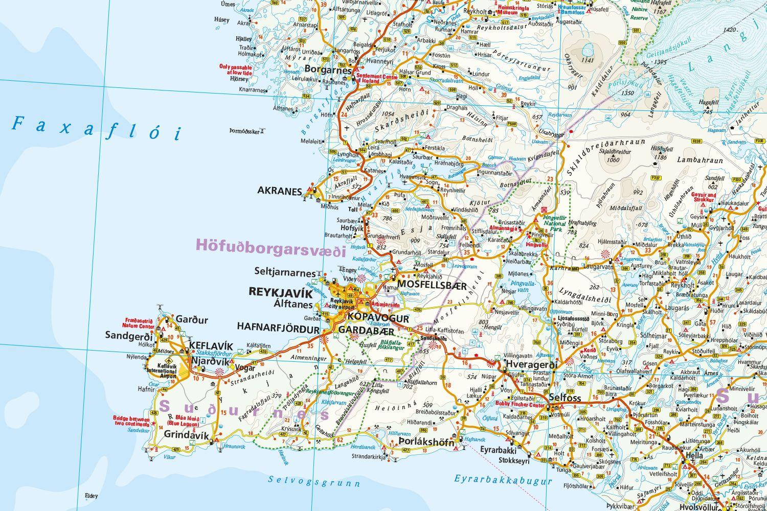 Beispielinhalt (Bild) Reise Know-How Landkarte Island | Iceland (1:425.000)