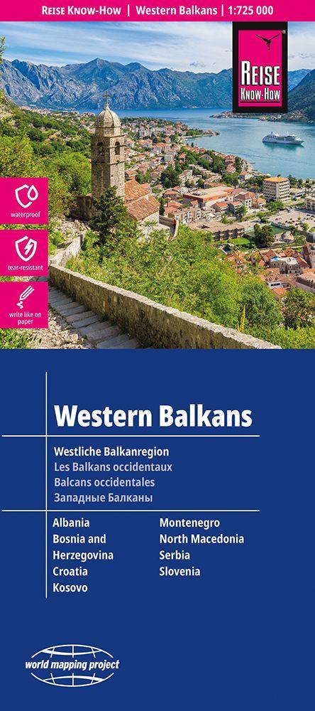Vorderes Coverbild Reise Know-How Landkarte Westliche Balkanregion / Western Balkans (1:725.000)