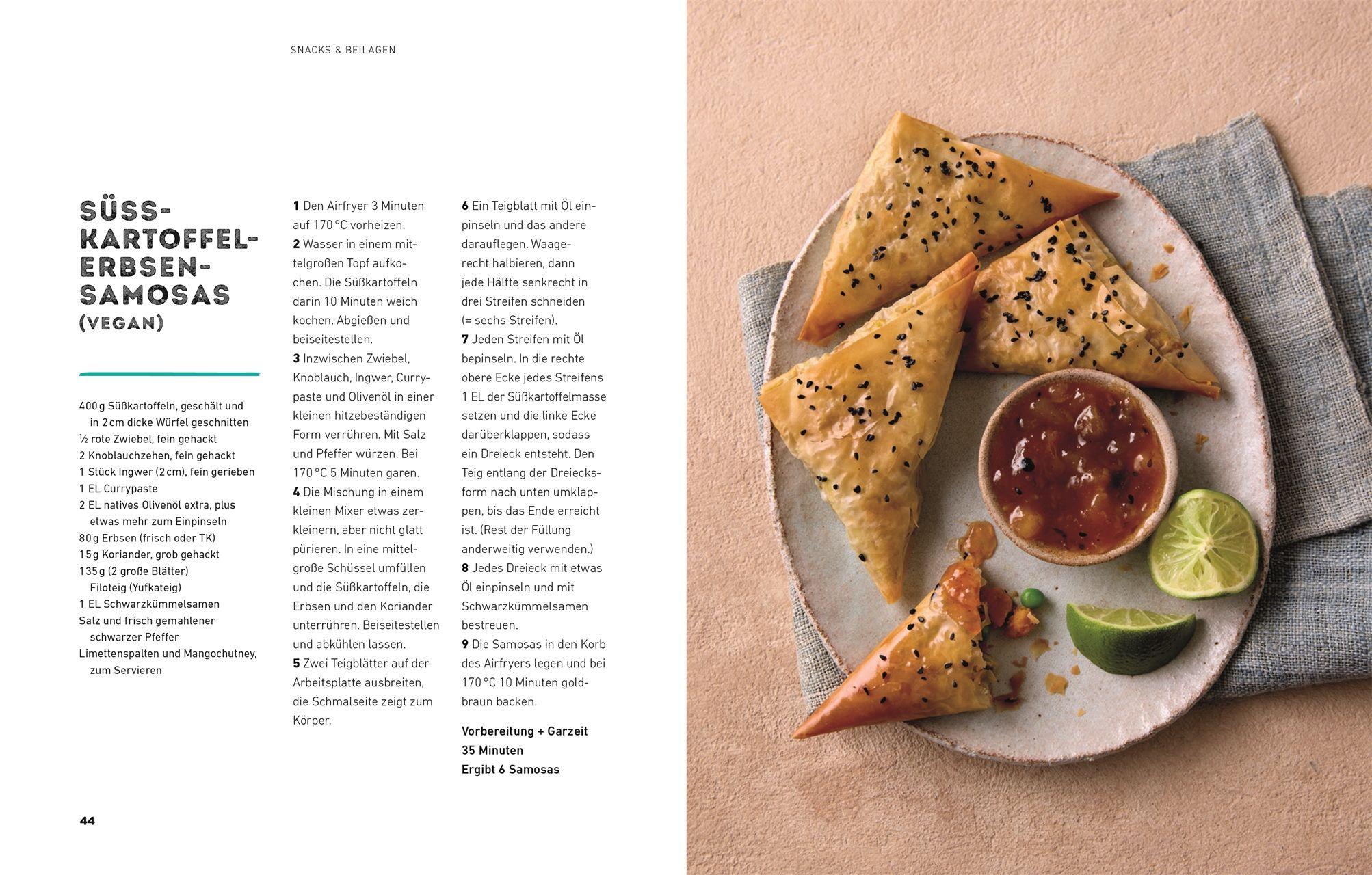 Beispielinhalt (Bild) Das ultimative Veggie Airfryer Kochbuch