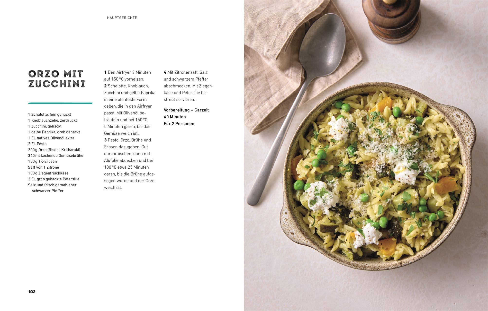 Beispielinhalt (Bild) Das ultimative Veggie Airfryer Kochbuch