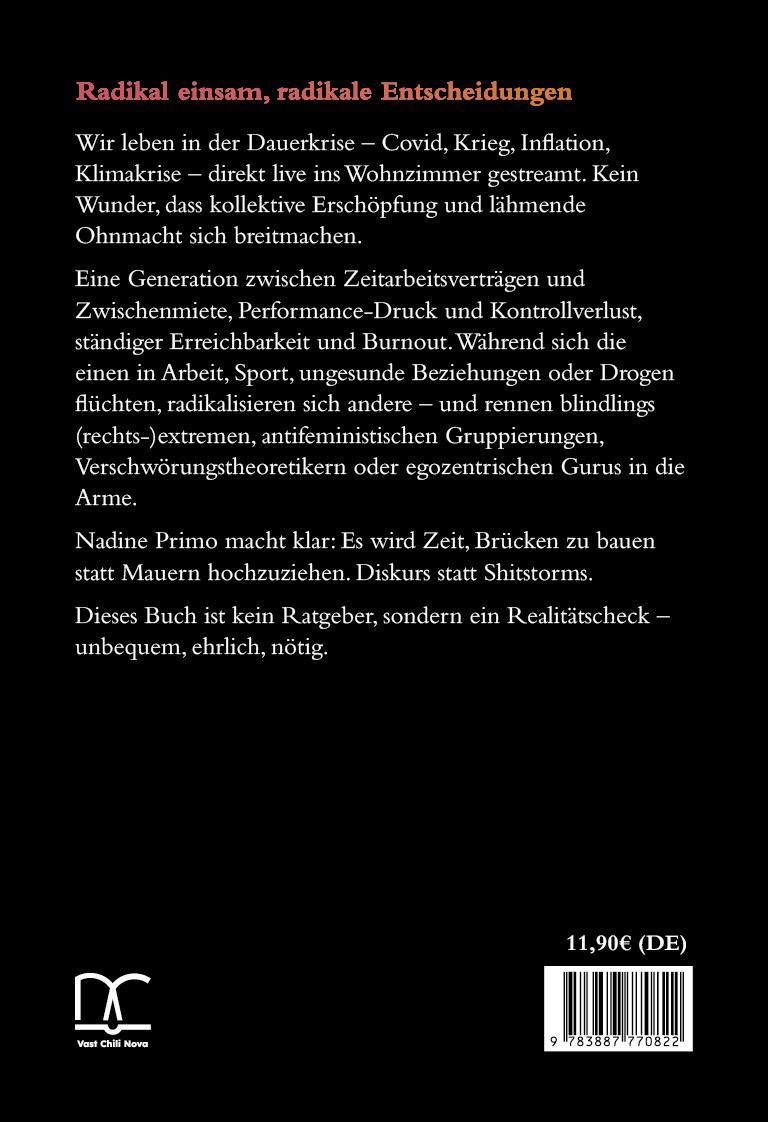 Rückseitencover Radikal Einsam.