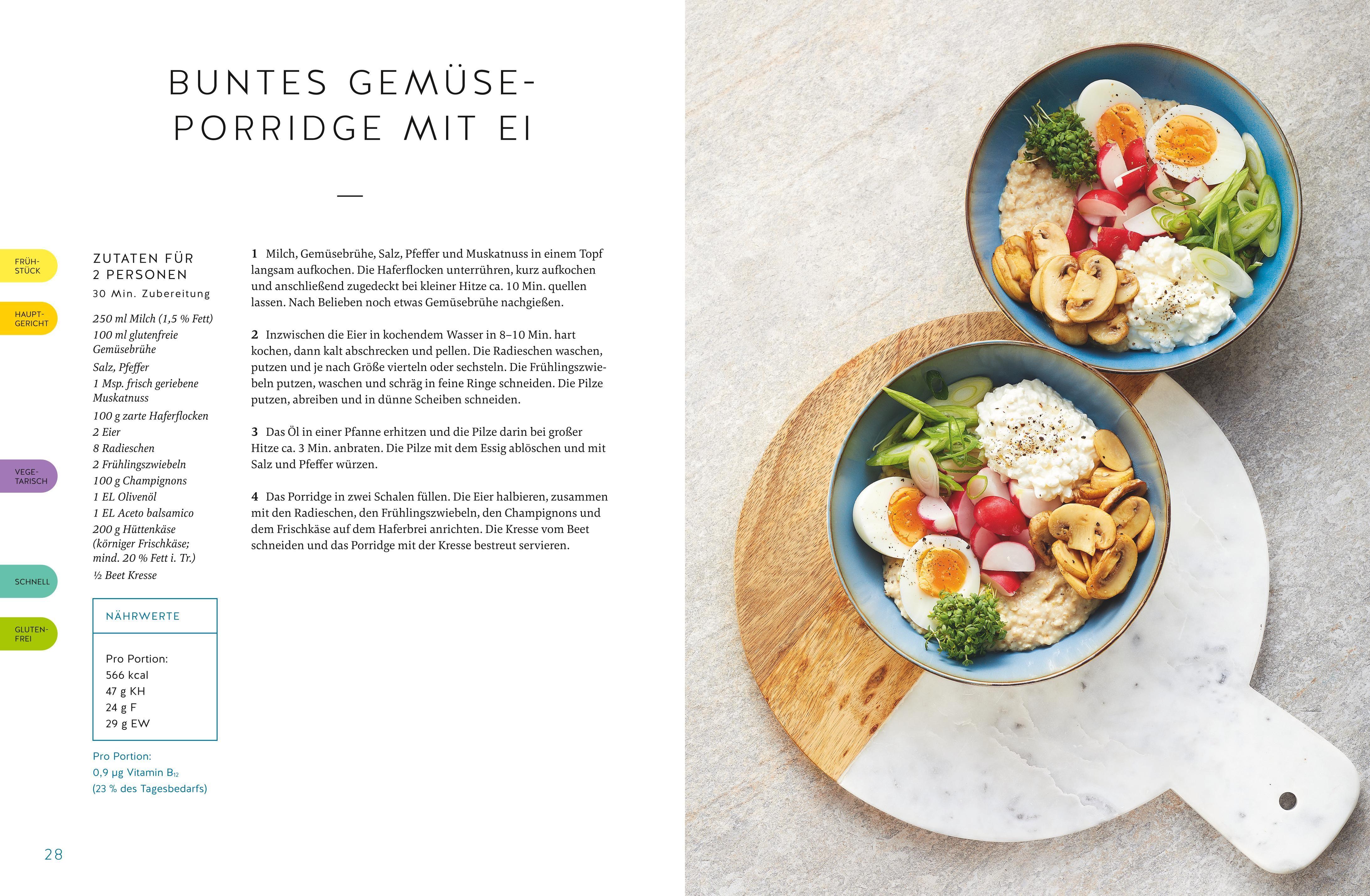 Beispielinhalt (Bild) Der Nährstoff-Plan - Das Kochbuch