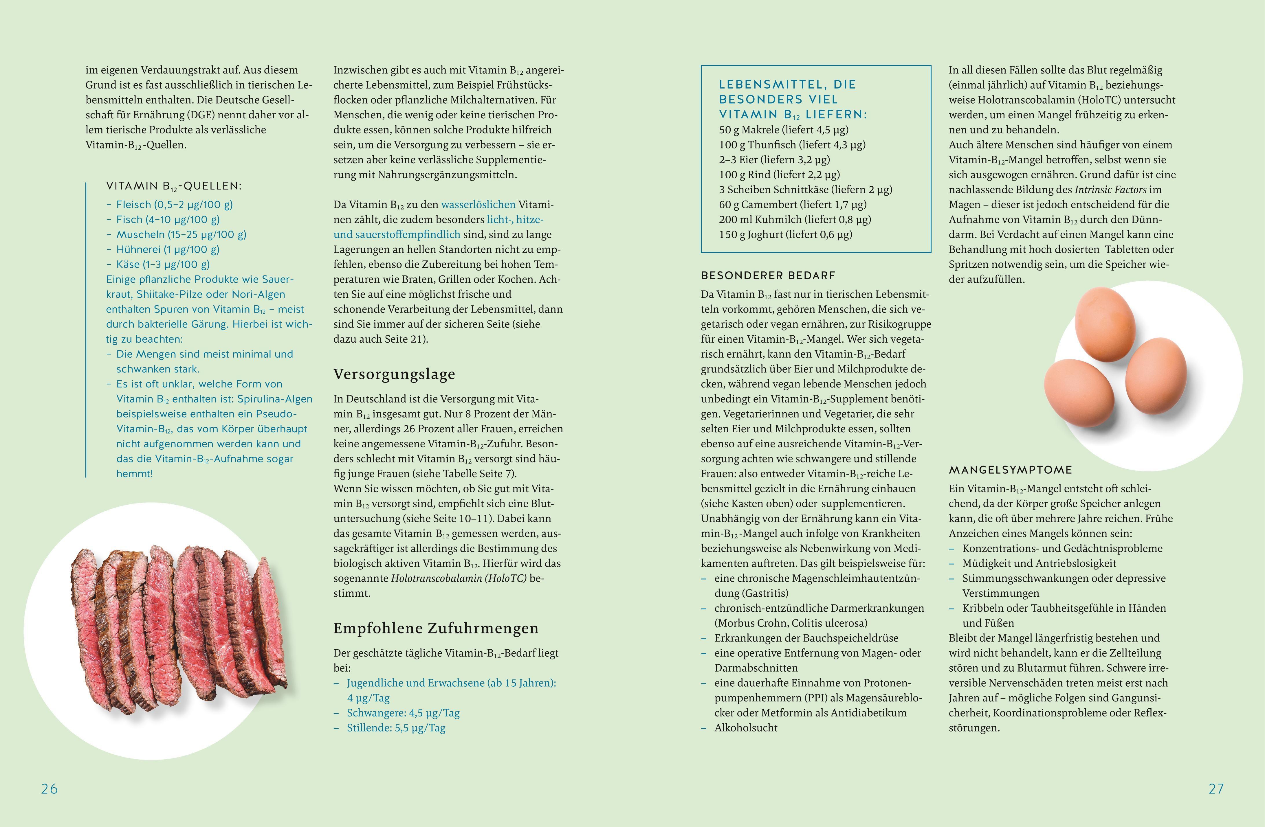 Beispielinhalt (Bild) Der Nährstoff-Plan - Das Kochbuch