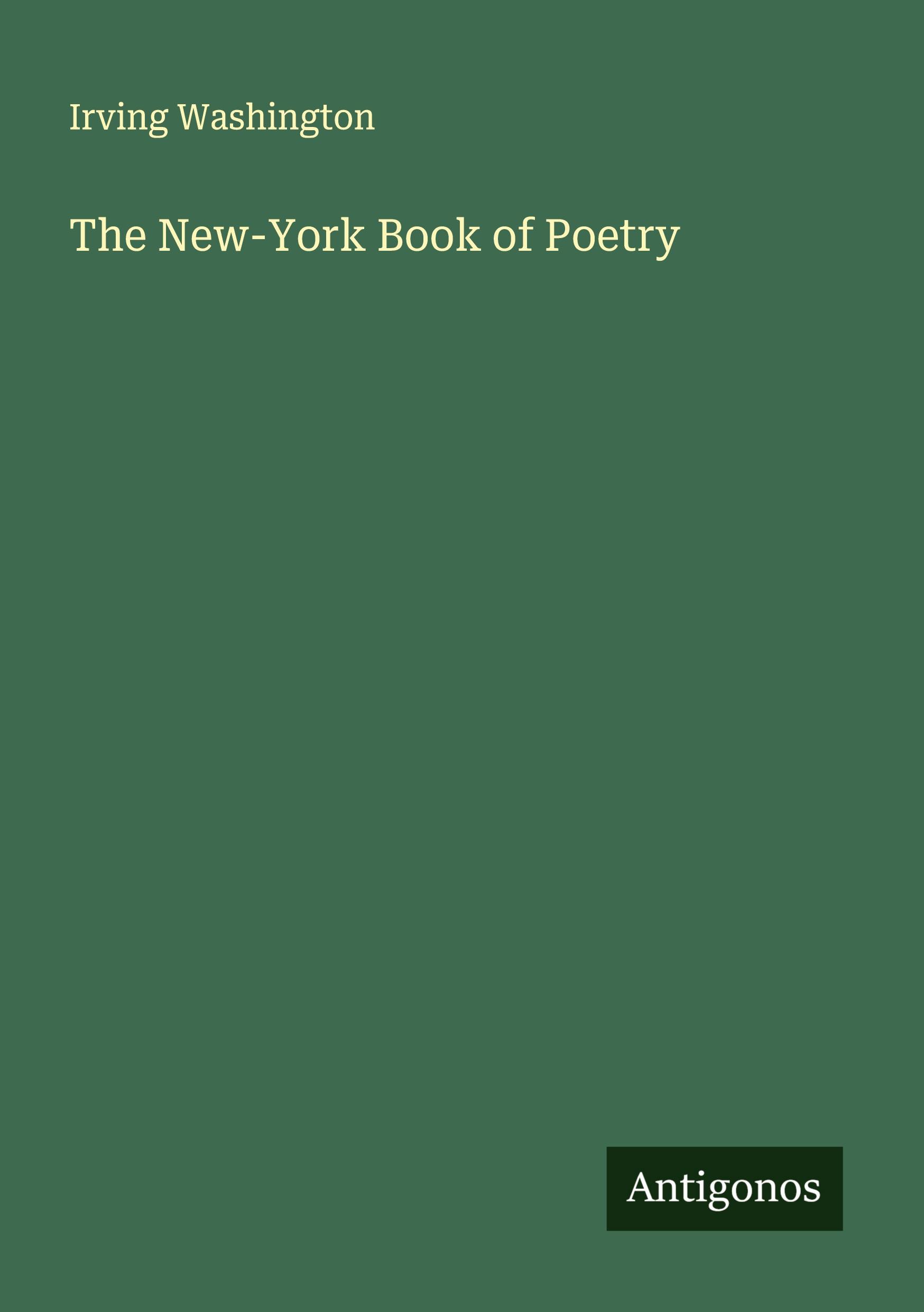 Vorderes Coverbild The New-York Book of Poetry