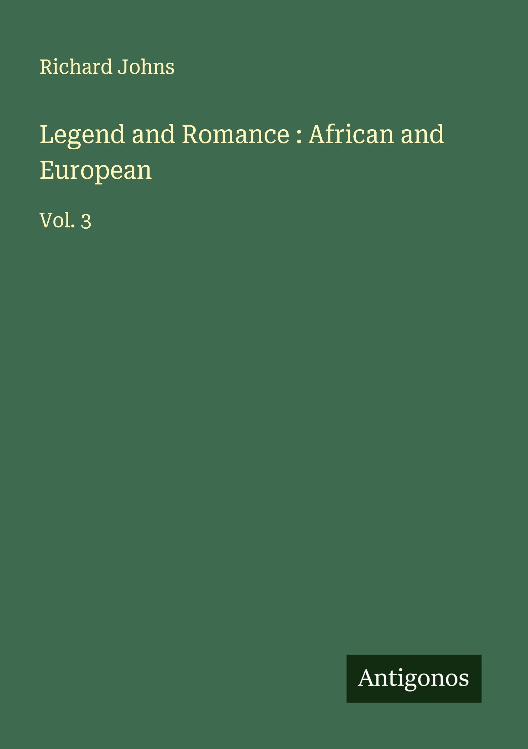 Vorderes Coverbild Legend and Romance : African and European