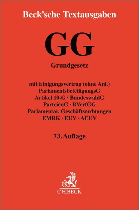 Vorderes Coverbild Grundgesetz für die Bundesrepublik Deutschland. GG