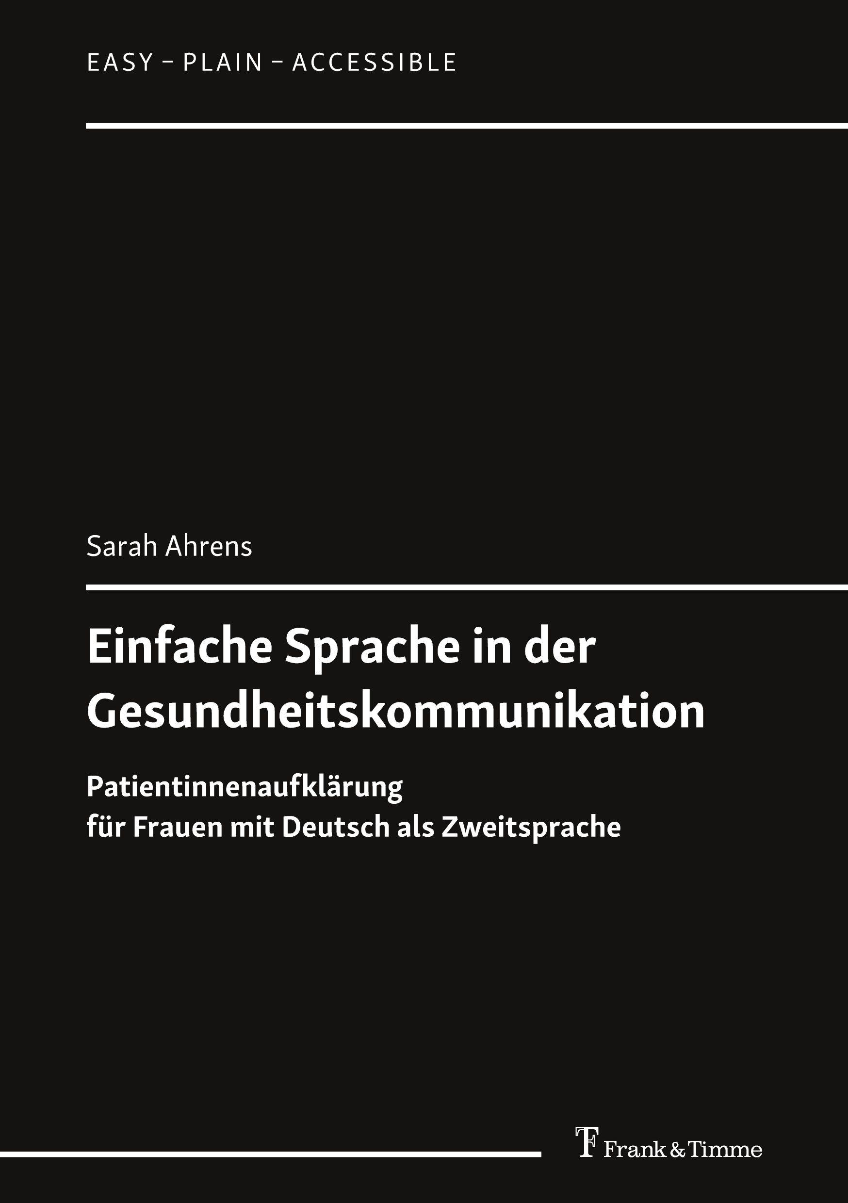 Vorderes Coverbild Einfache Sprache in der Gesundheitskommunikation