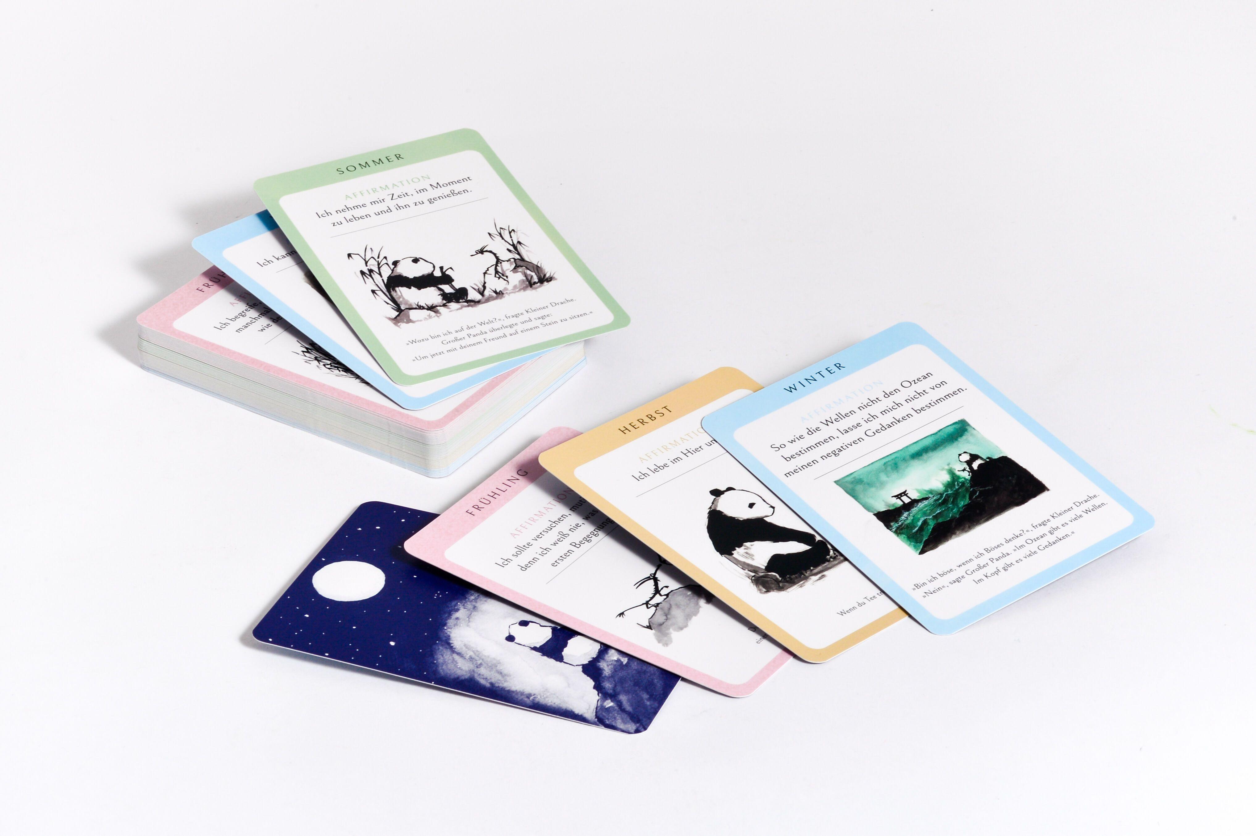 Beispielinhalt (Bild) Großer Panda und Kleiner Drache Affirmationskarten