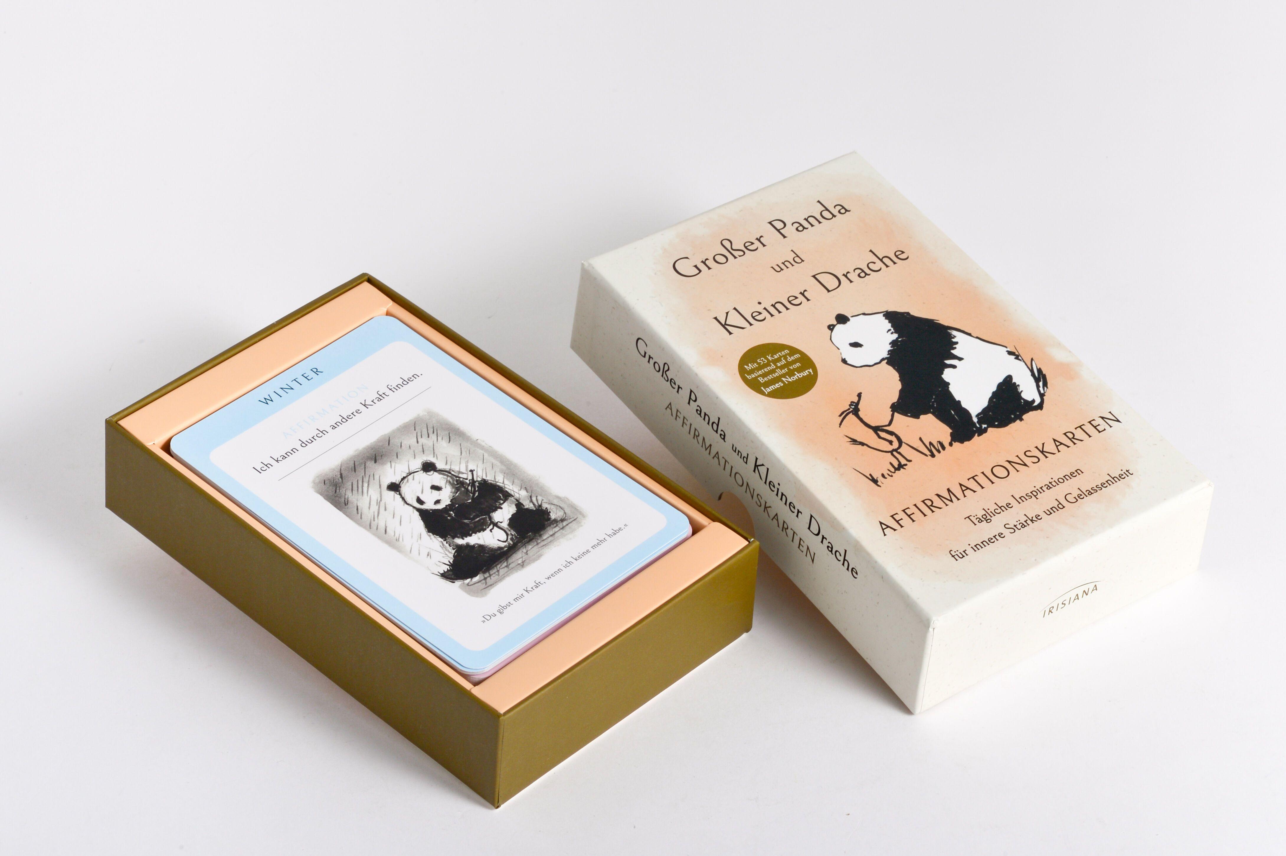 Beispielinhalt (Bild) Großer Panda und Kleiner Drache Affirmationskarten