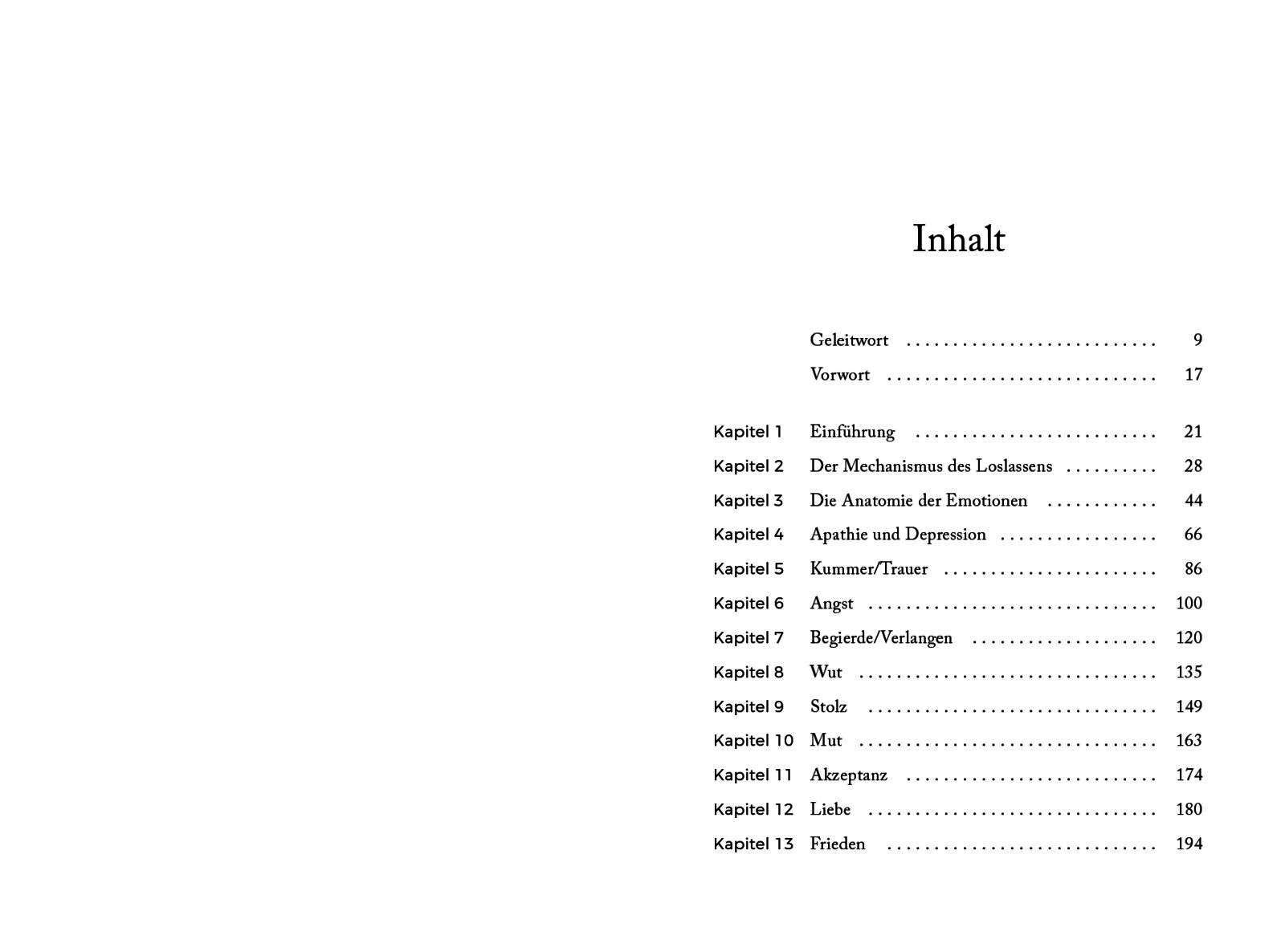 Beispielinhalt (Bild) Loslassen