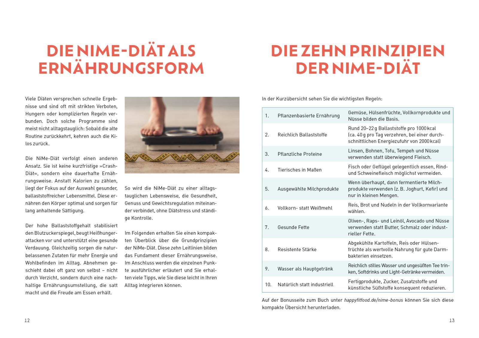 Beispielinhalt (Bild) Gesund mit der NiMe-Diät