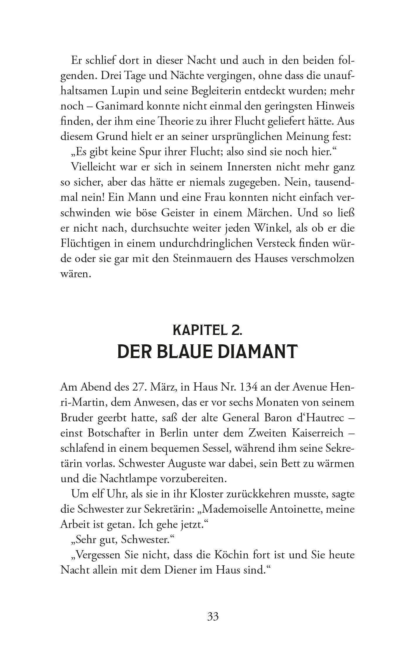 Beispielinhalt (Bild) Arsène Lupin gegen Herlock Sholmes. Detektivroman. Maurice Leblanc