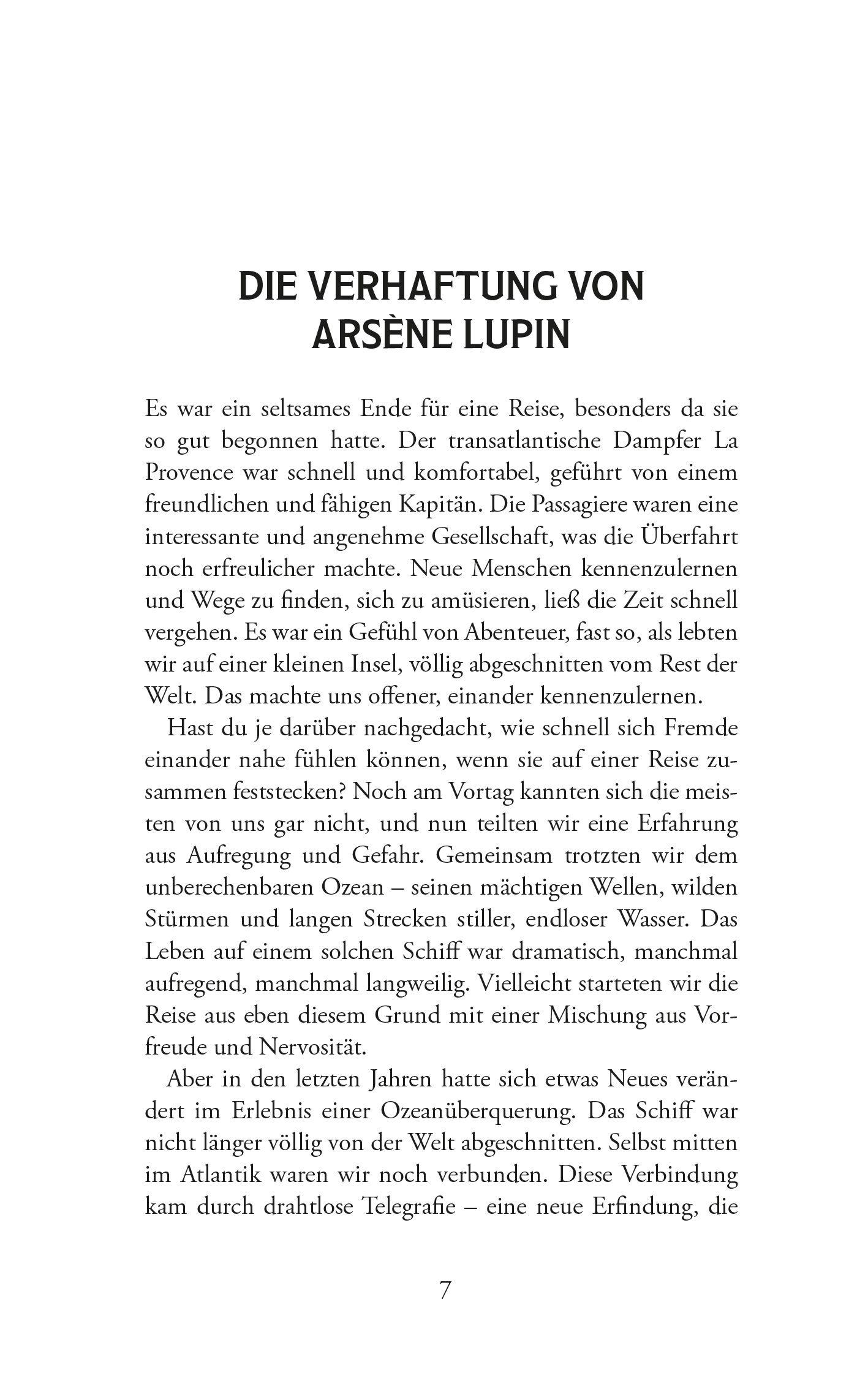 Beispielinhalt (Bild) Arsène Lupin, Gentleman-Gauner. Abenteuergeschichten