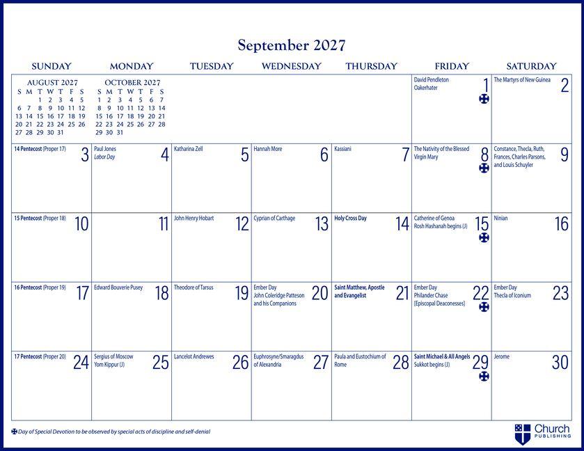 Vorderes Coverbild 2027 Parish Wall Calendar