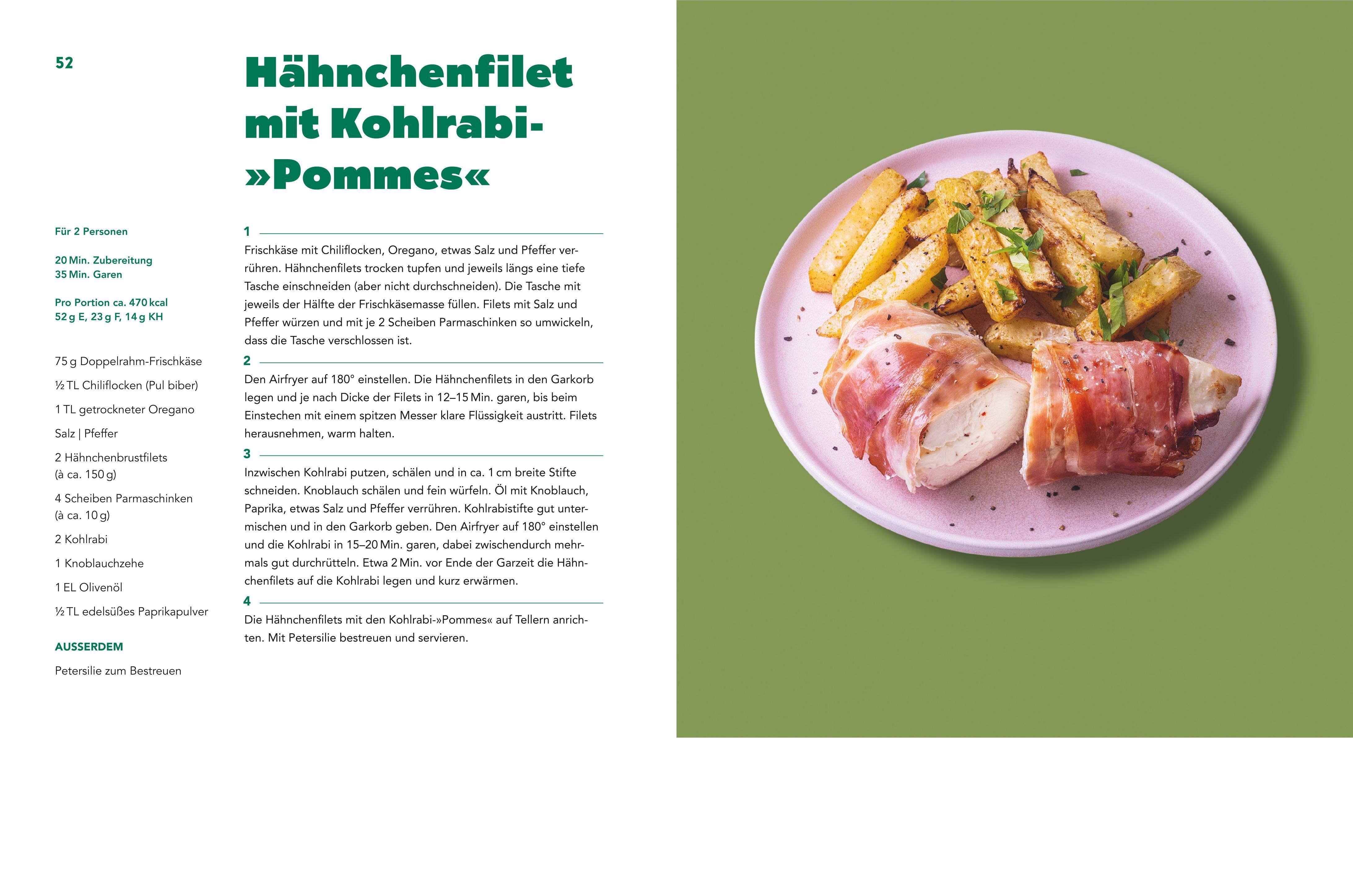 Beispielinhalt (Bild) Lieblingsrezepte aus deinem Airfryer - High Protein