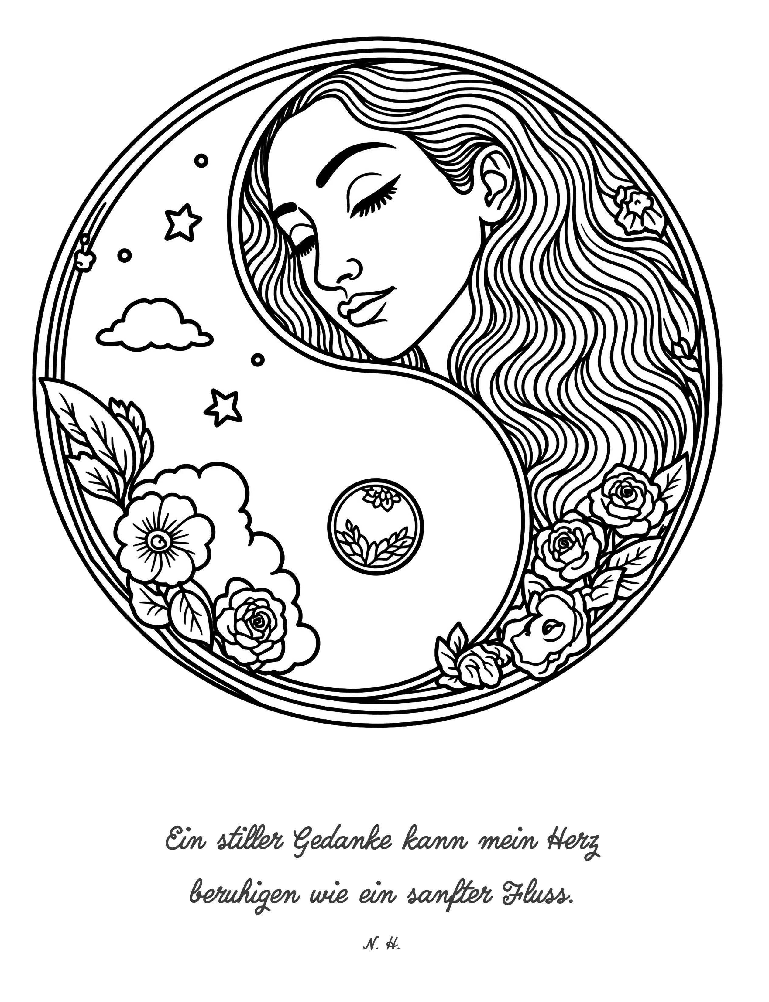 Beispielinhalt (Bild) Yin-Yang-Träume: Ein Malbuch für Harmonie und Ausgeglichenheit