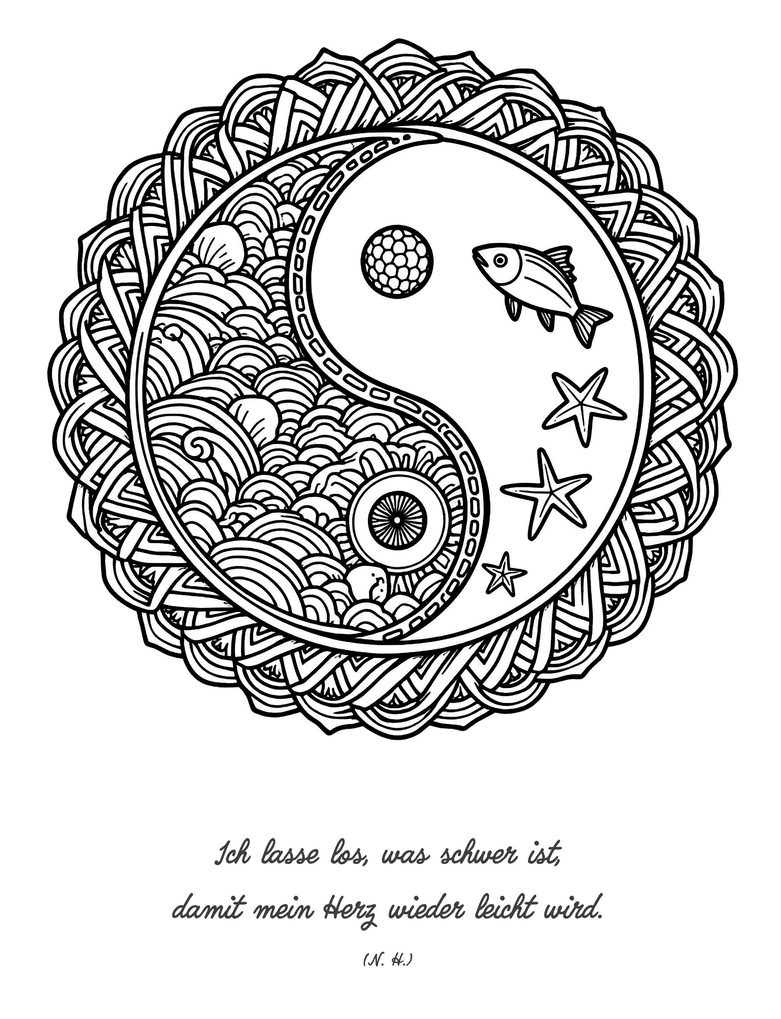 Beispielinhalt (Bild) Yin-Yang-Träume: Ein Malbuch für Harmonie und Ausgeglichenheit