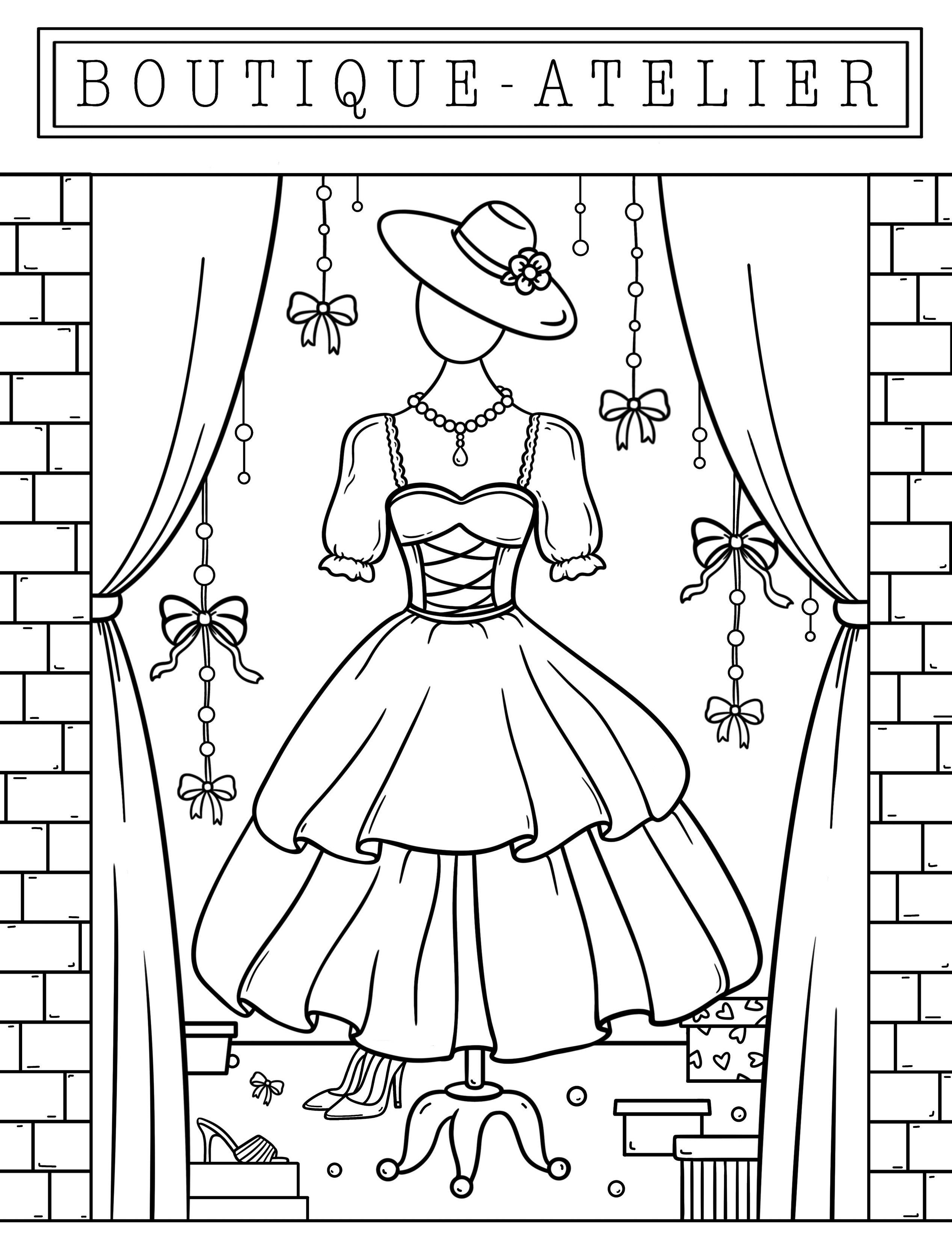 Beispielinhalt (Bild) Fashionträume - Ausmalspaß für kreative Fashion-Queens