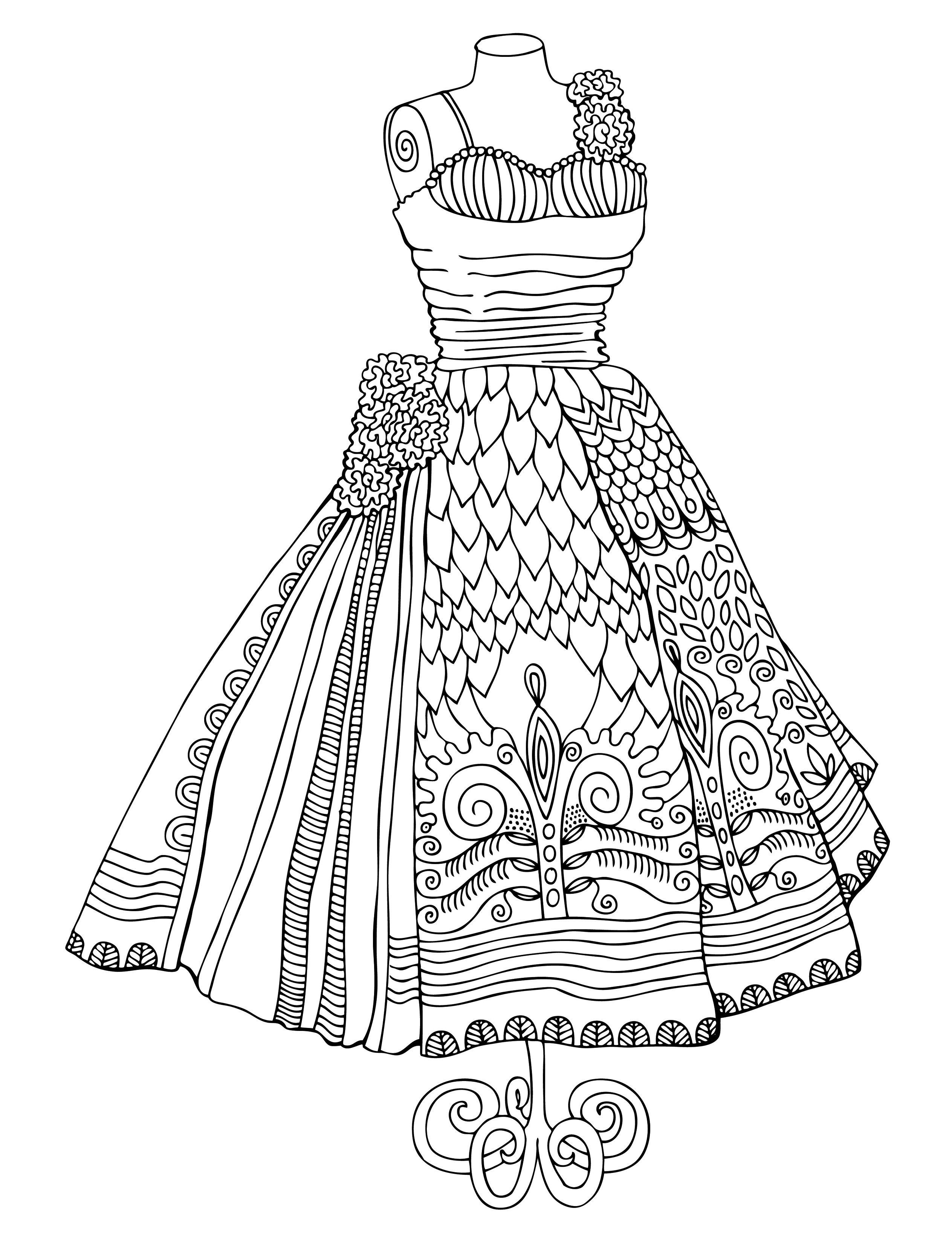 Beispielinhalt (Bild) Fashionträume - Ausmalspaß für kreative Fashion-Queens