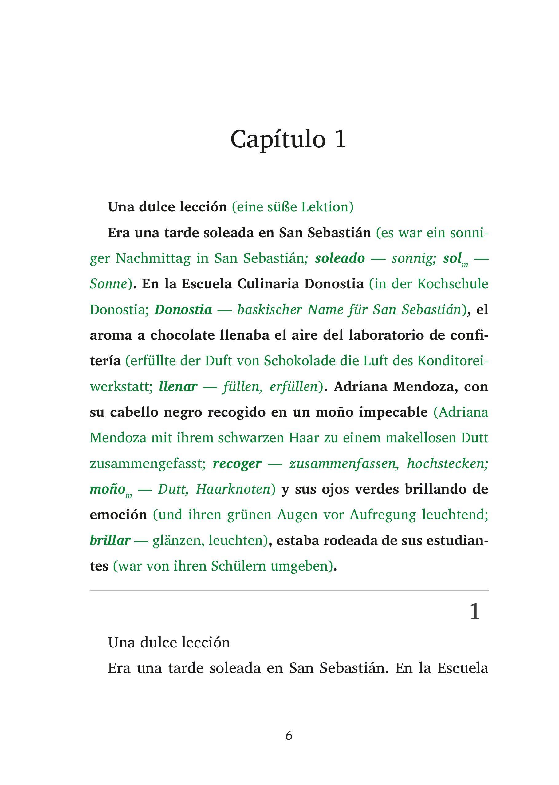 Beispielinhalt (Bild) El Código del Cacao Perdido - Spanische Krimi-Lektüre A1-A2 (+ Audio-CD)