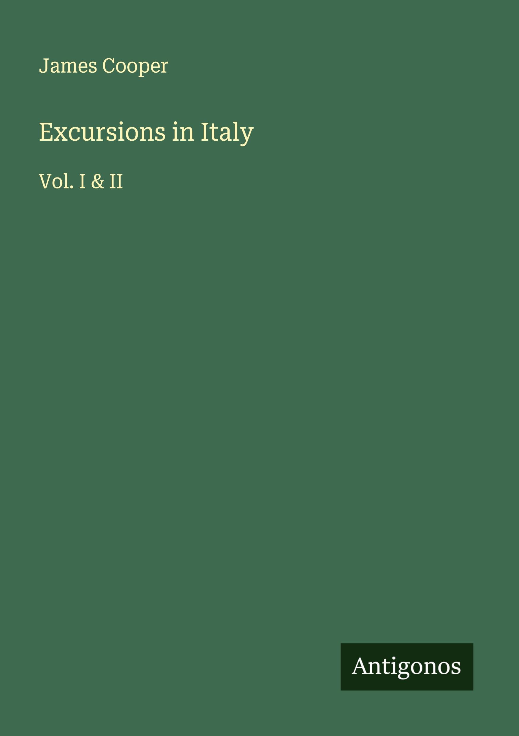 Vorderes Coverbild Excursions in Italy