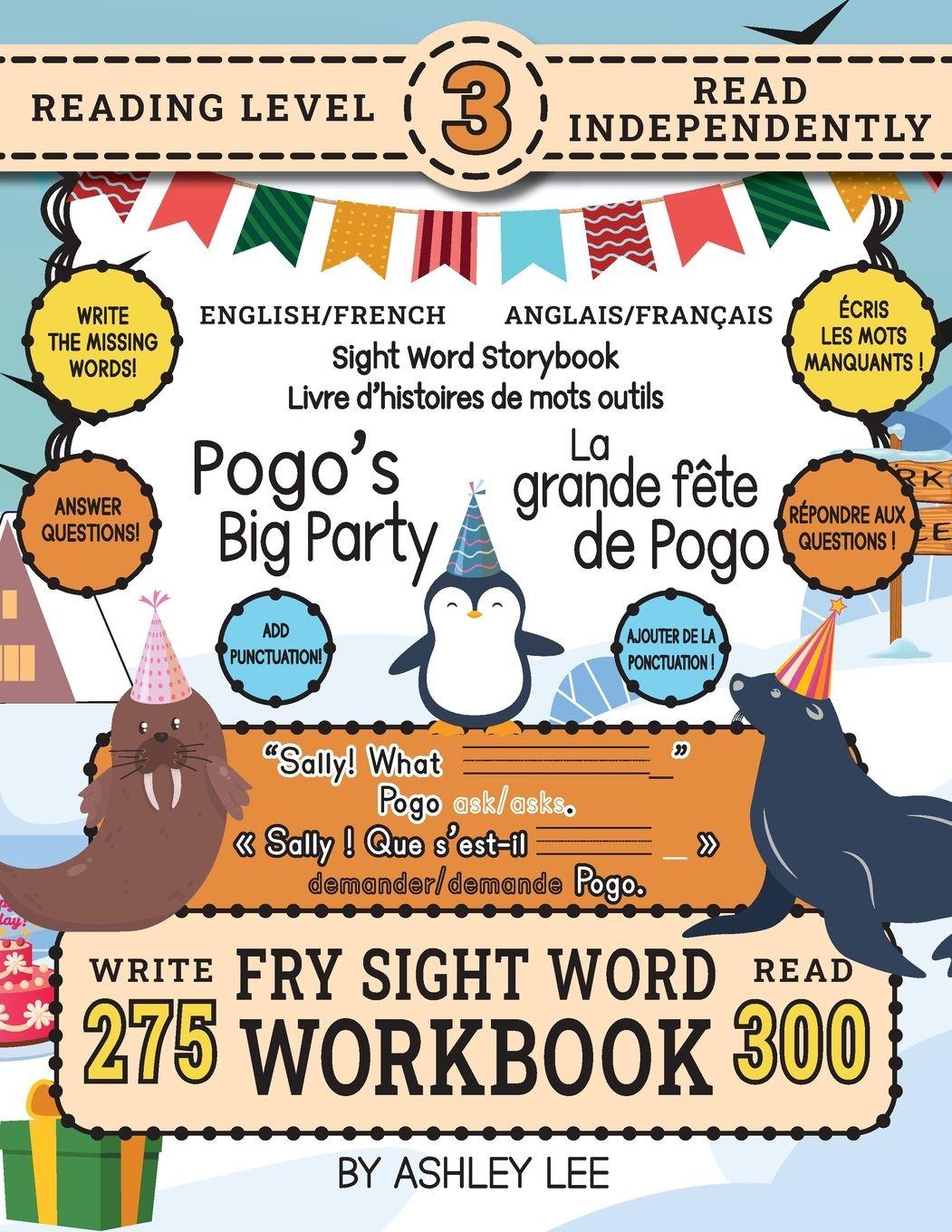 Vorderes Coverbild 300 Sight Word Storybook, Pogo's Big Party (Level 3) Bilingual English/French Anglais/Français