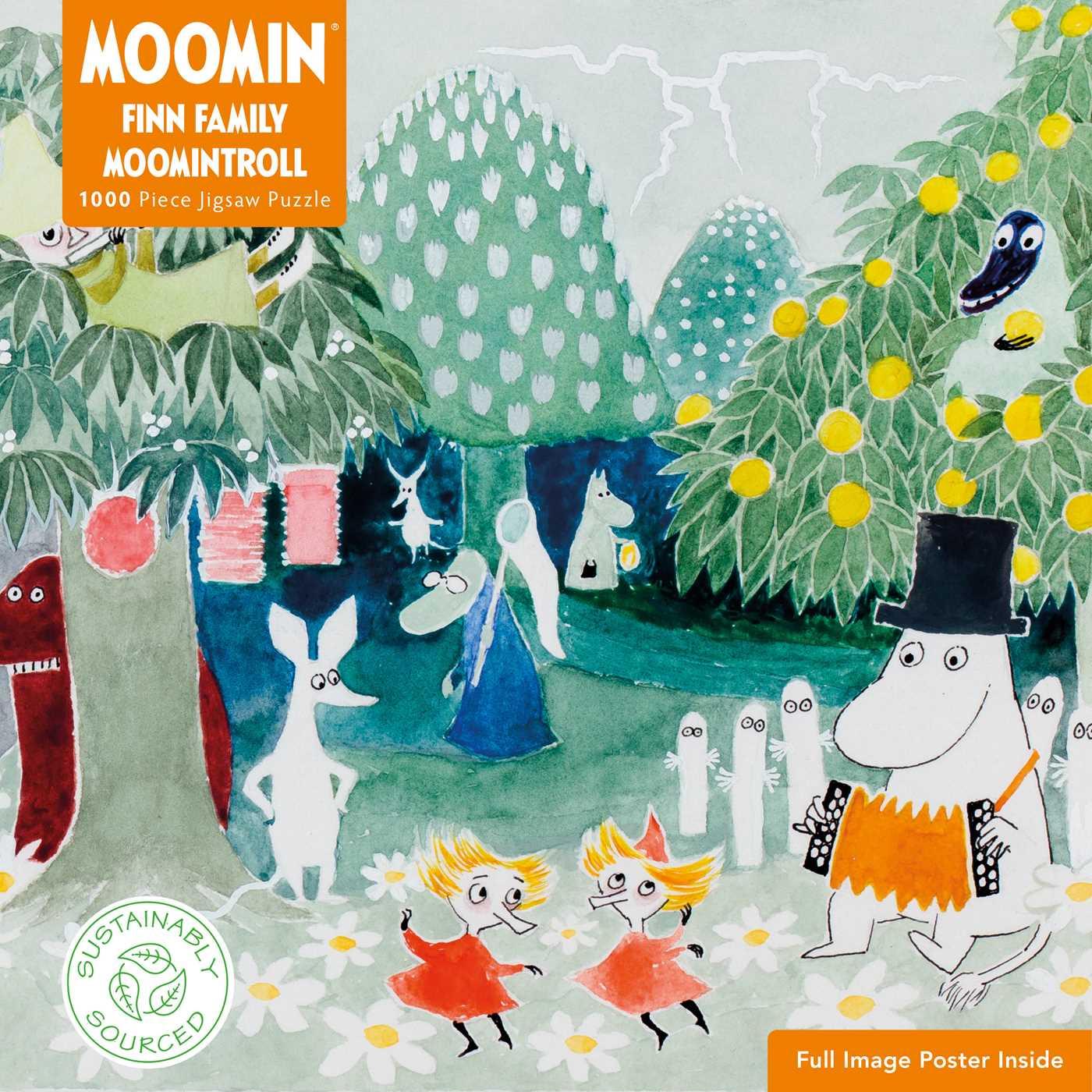 Vorderes Coverbild Adult Sustainable Jigsaw Puzzle Moomin: Finn Family Moomintroll