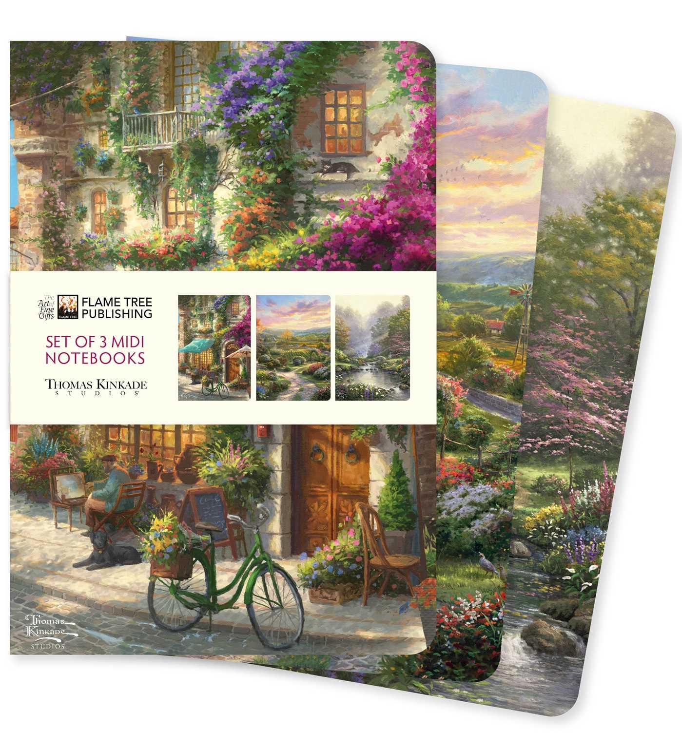 Vorderes Coverbild Thomas Kinkade Set of 3 MIDI Notebooks