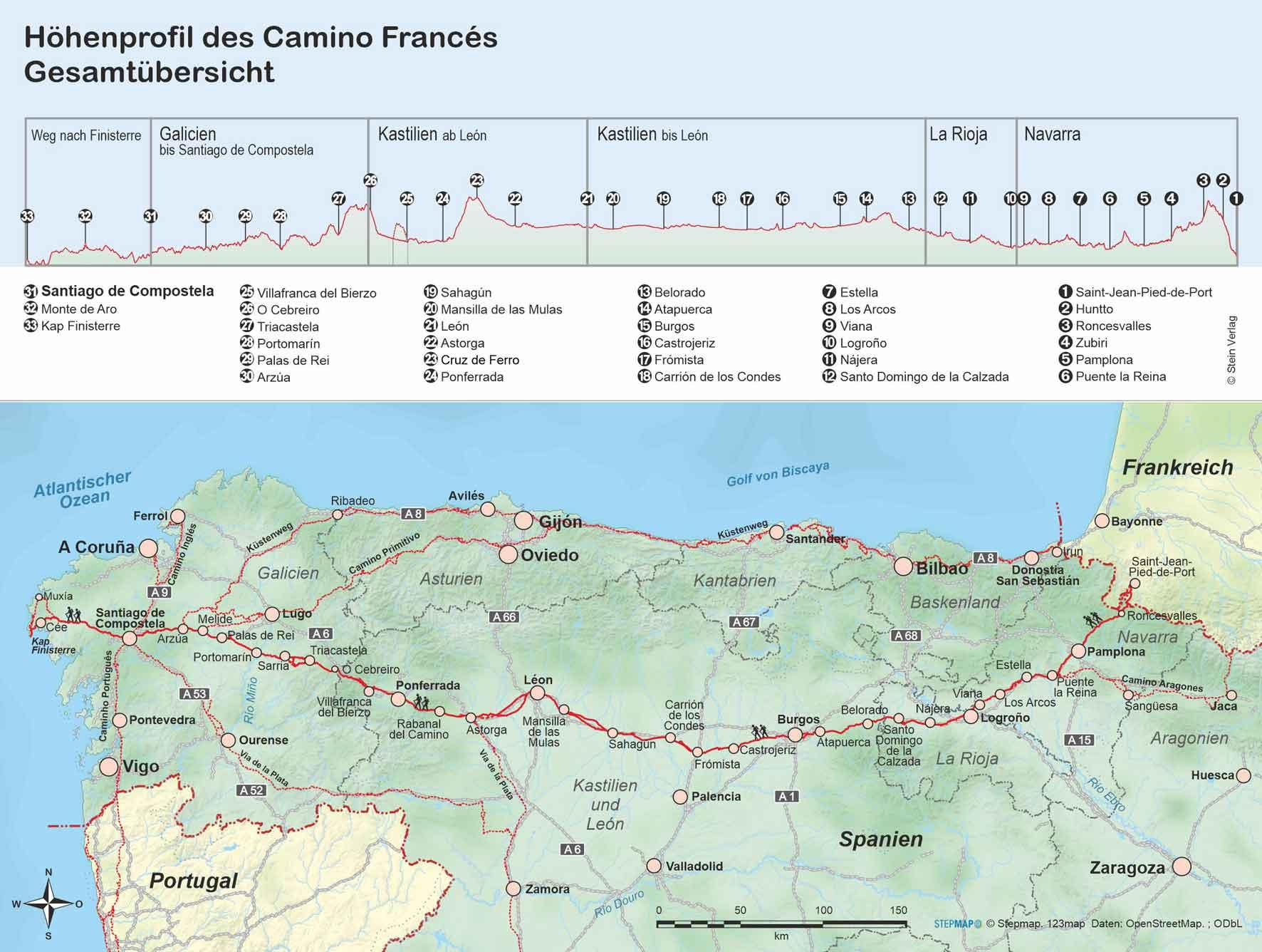 Beispielinhalt (Bild) Spanien: Jakobsweg Camino Francés