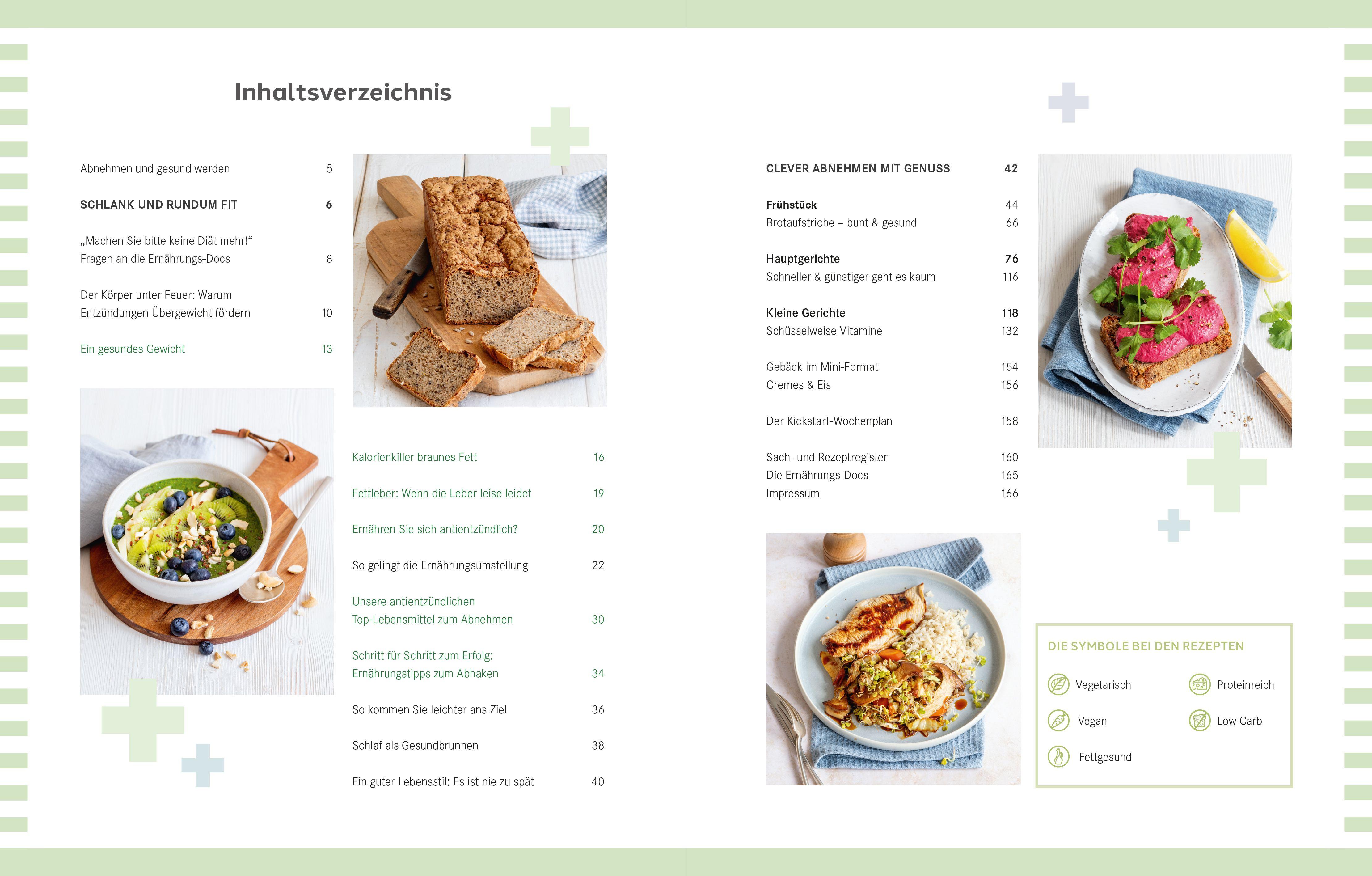 Beispielinhalt (Bild) Die Ernährungs-Docs - Gesund abnehmen mit der Anti-Entzündungs-Formel