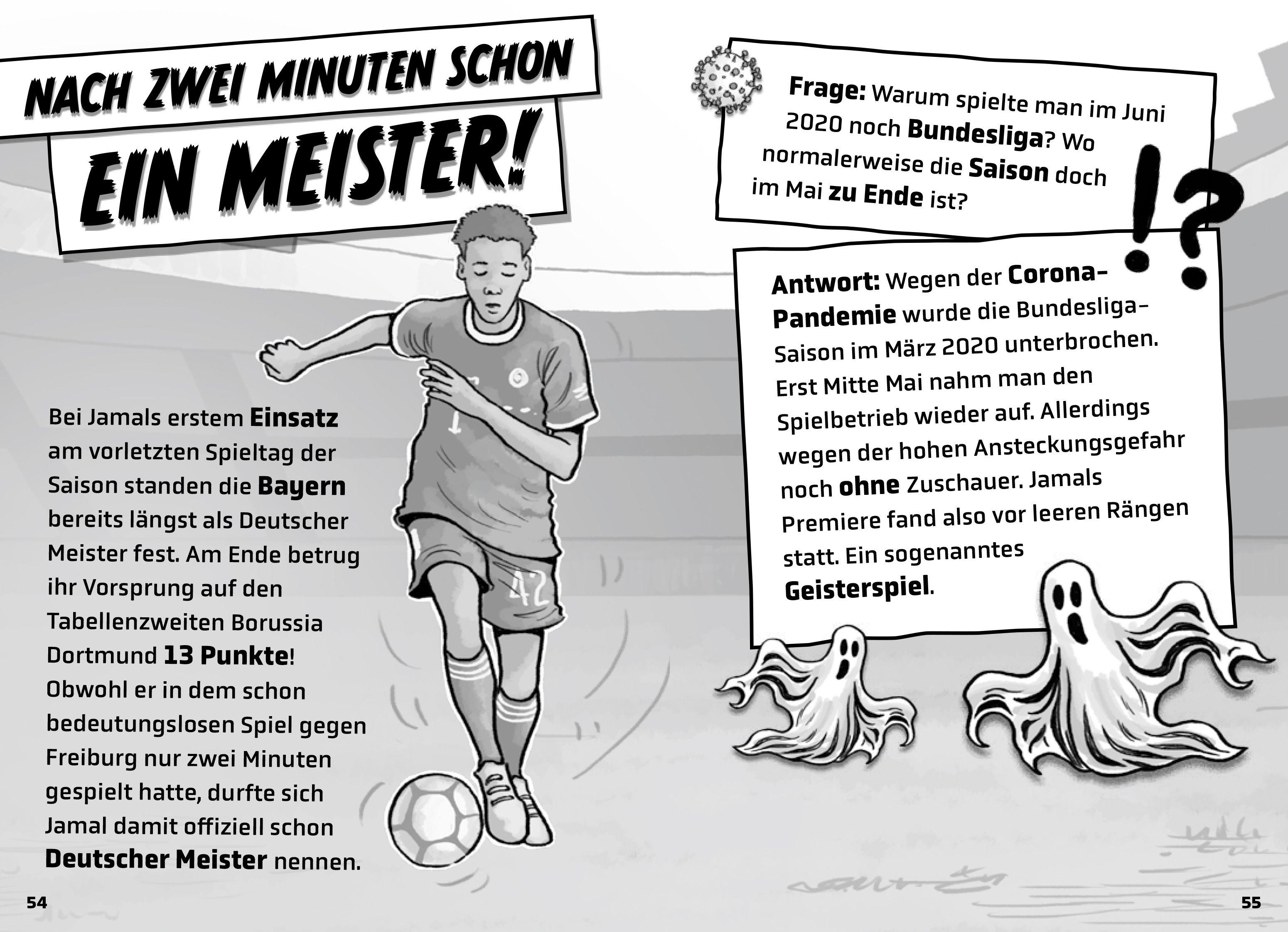 Beispielinhalt (Bild) Mein Fußballheld Jamal Musiala  - Seine Geschichte, seine Spiele, seine Rekorde