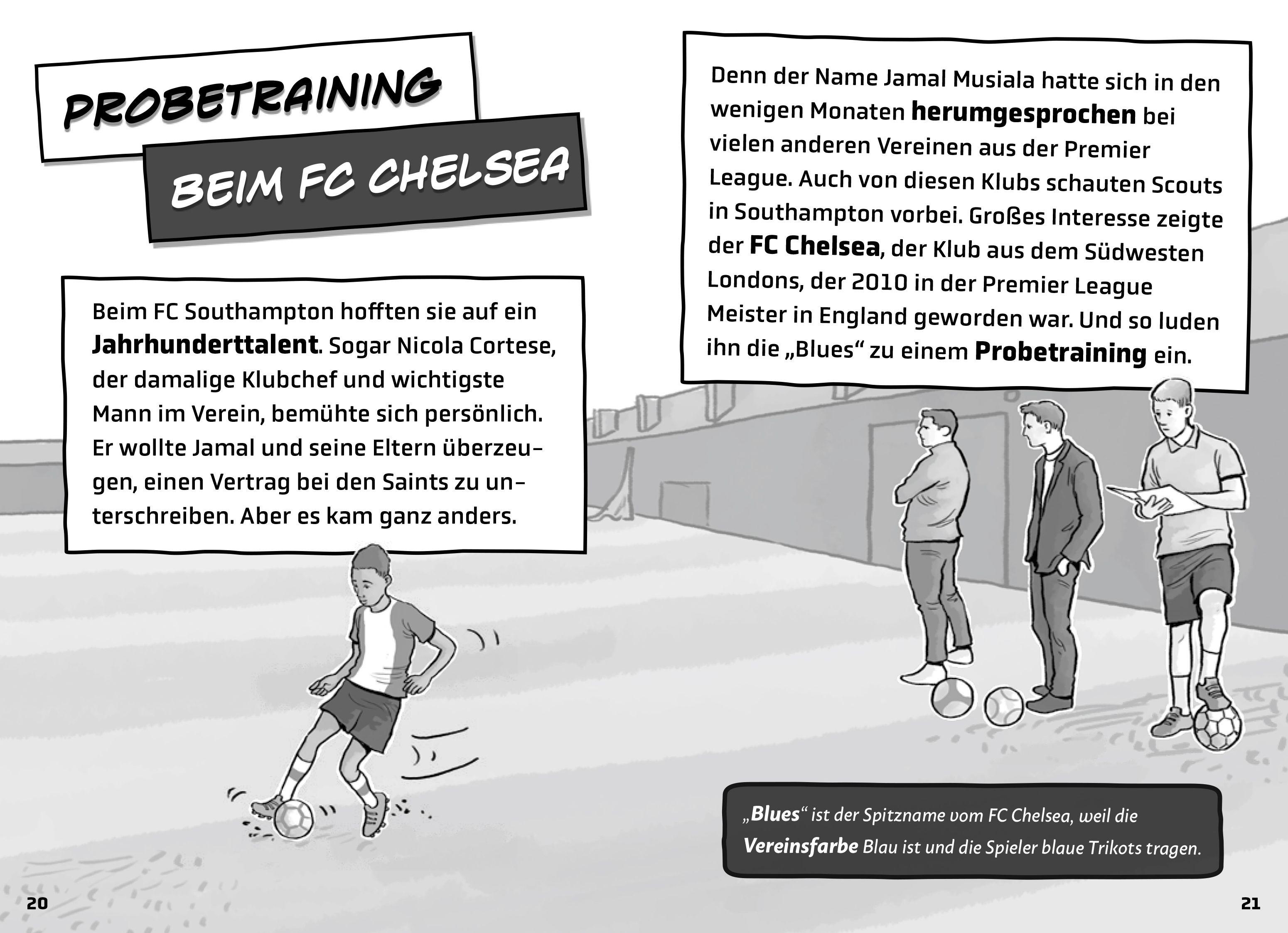 Beispielinhalt (Bild) Mein Fußballheld Jamal Musiala  - Seine Geschichte, seine Spiele, seine Rekorde