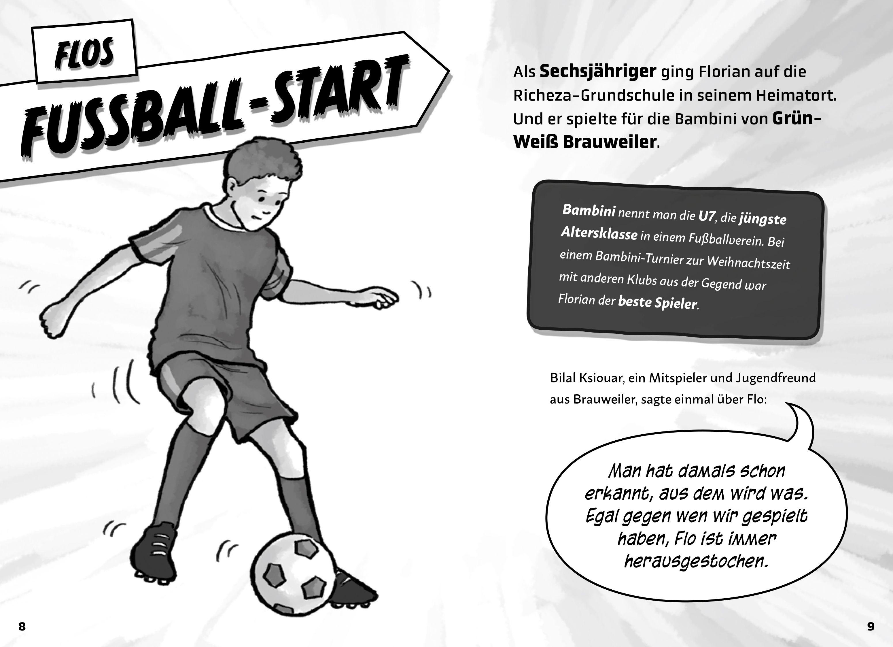 Beispielinhalt (Bild) Mein Fußballheld Florian Wirtz - Seine Geschichte, seine Spiele, seine Rekorde