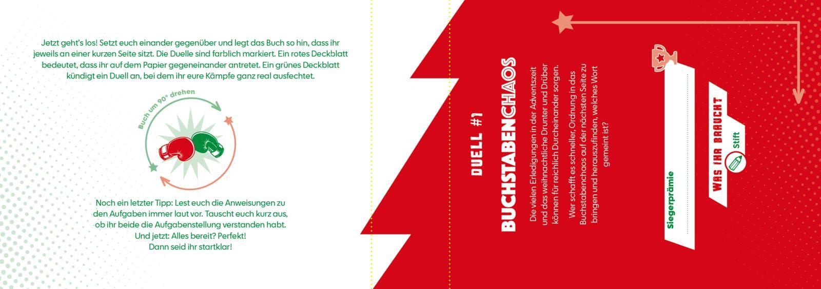 Beispielinhalt (Bild) Mit dir spiele ich am liebsten - Das ultimative Weihnachtsduell-Buch