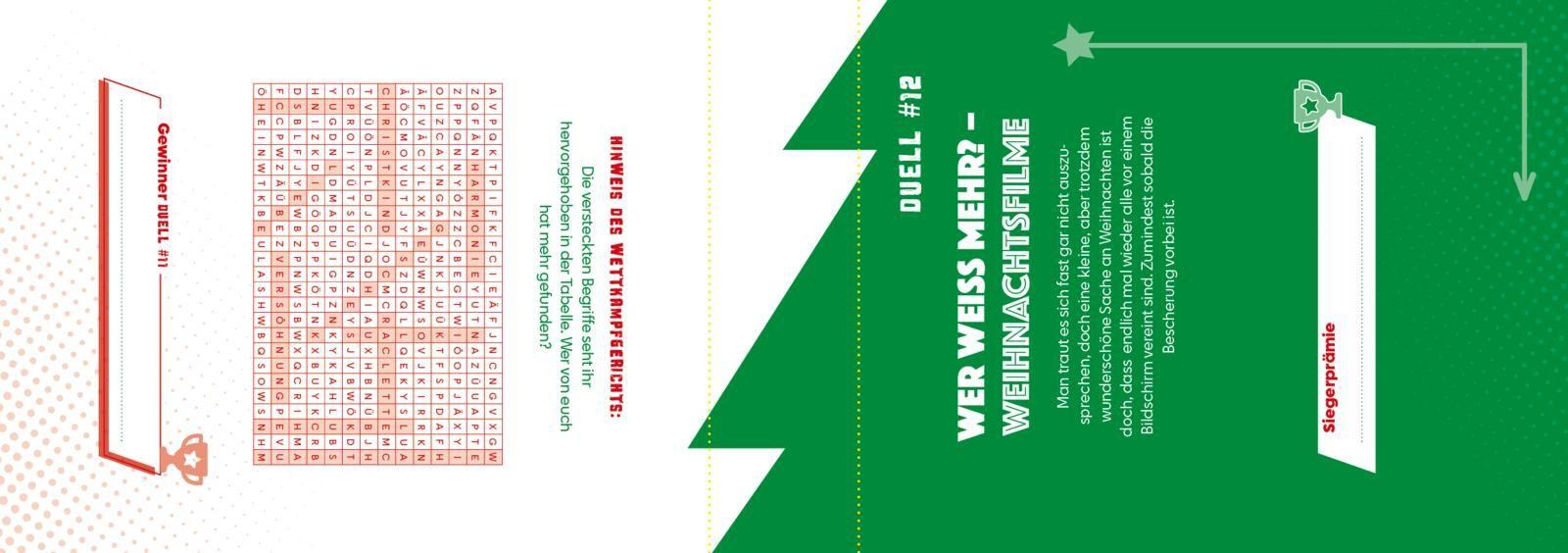 Beispielinhalt (Bild) Mit dir spiele ich am liebsten - Das ultimative Weihnachtsduell-Buch