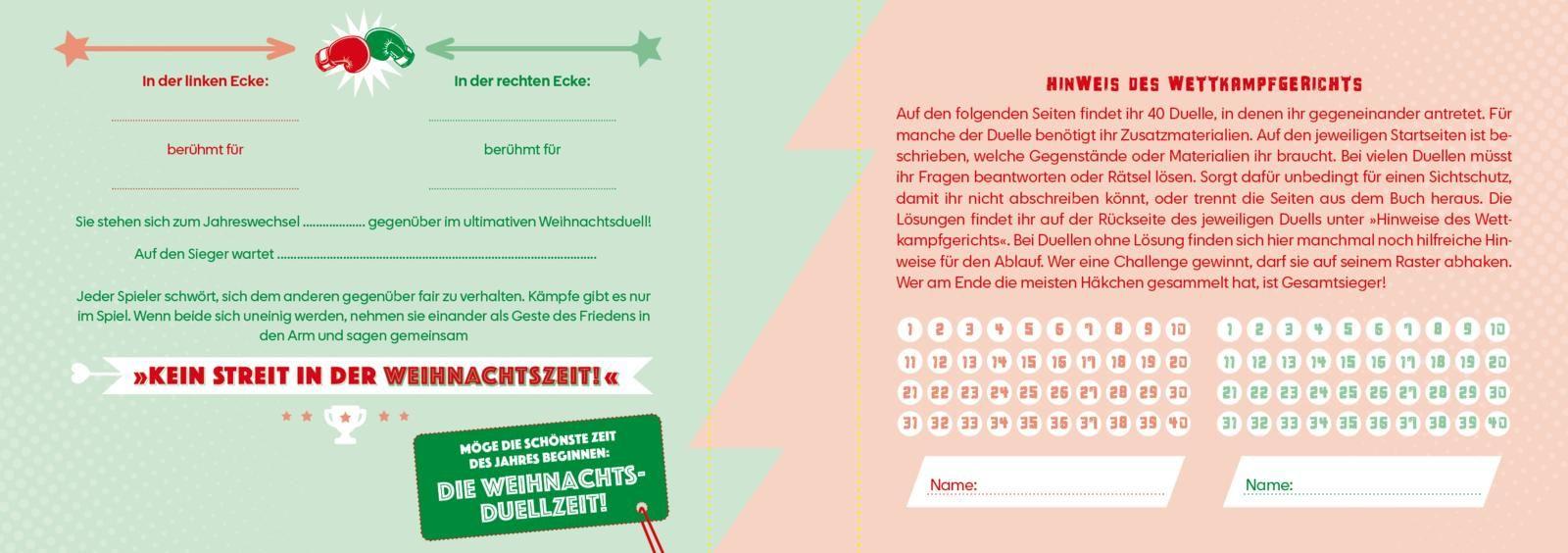 Beispielinhalt (Bild) Mit dir spiele ich am liebsten - Das ultimative Weihnachtsduell-Buch