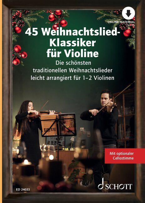 Vorderes Coverbild 45 Weihnachtslied-Klassiker für Violine