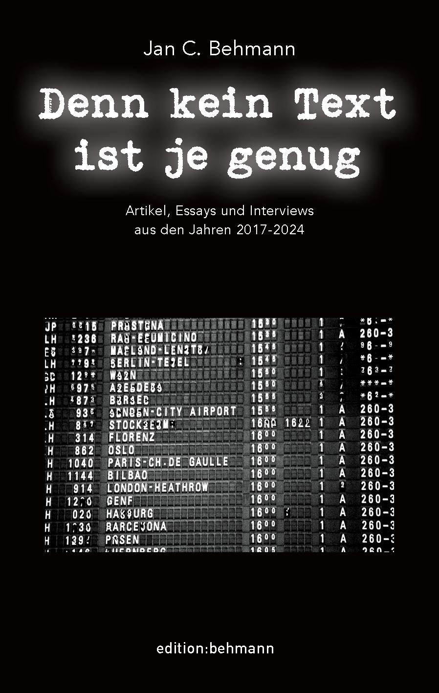 Vorderes Coverbild Denn kein Text ist je genug