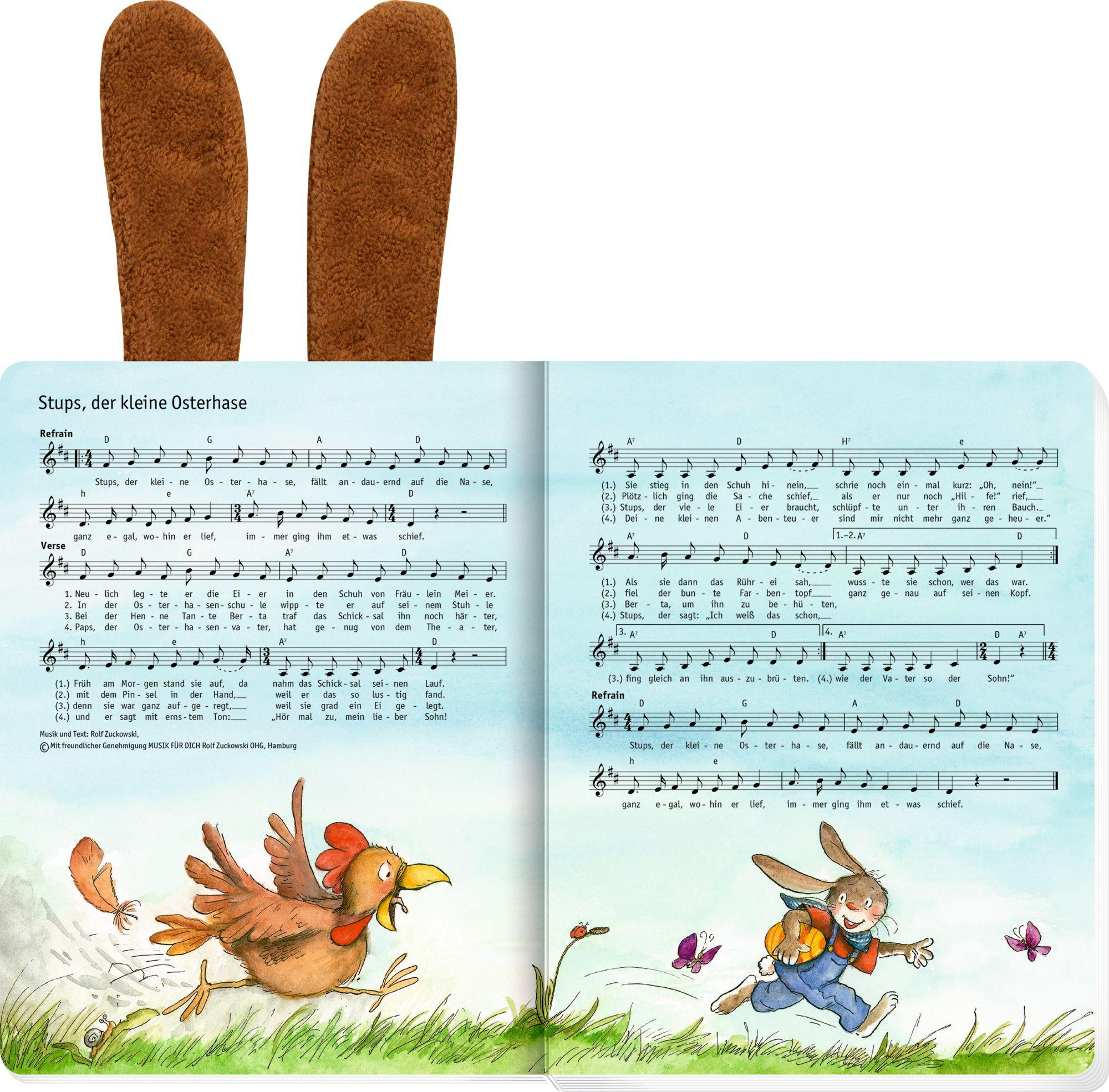 Beispielinhalt (Bild) Stups, der kleine Osterhase (mit Plüschohren)