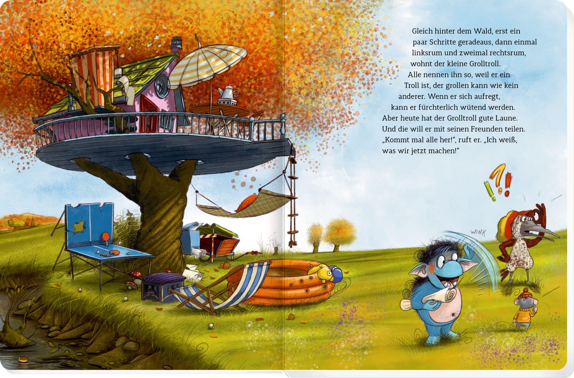 Beispielinhalt (Bild) Der Grolltroll ... jetzt reicht's! (Pappbilderbuch)