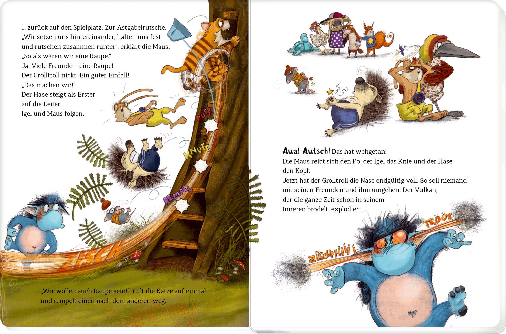 Beispielinhalt (Bild) Der Grolltroll ... jetzt reicht's! (Pappbilderbuch)