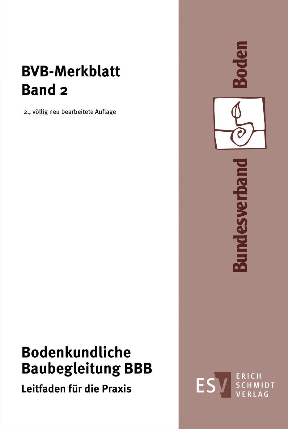 Vorderes Coverbild Bodenkundliche Baubegleitung BBB