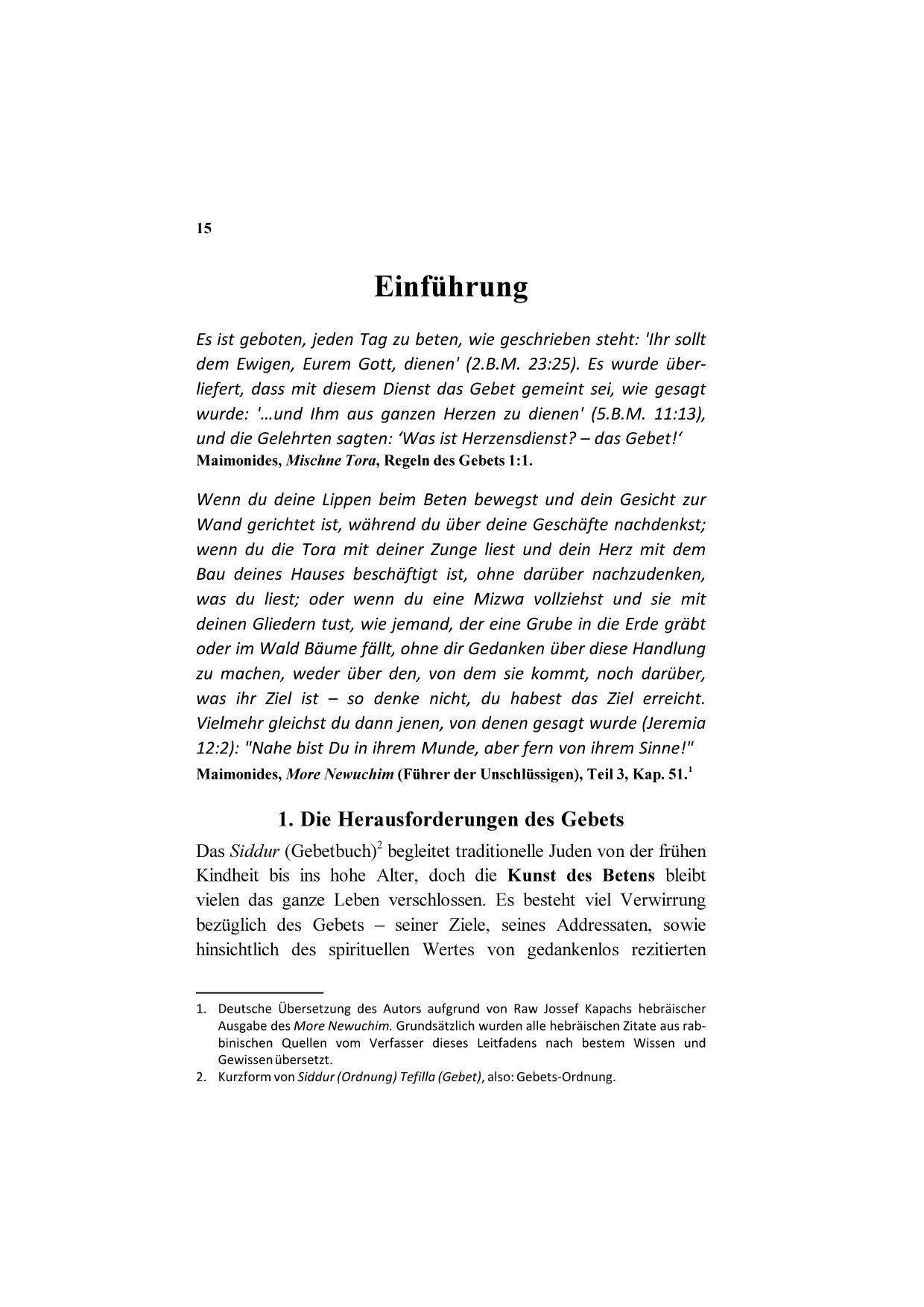 Beispielinhalt (Bild) Die Kunst des Betens