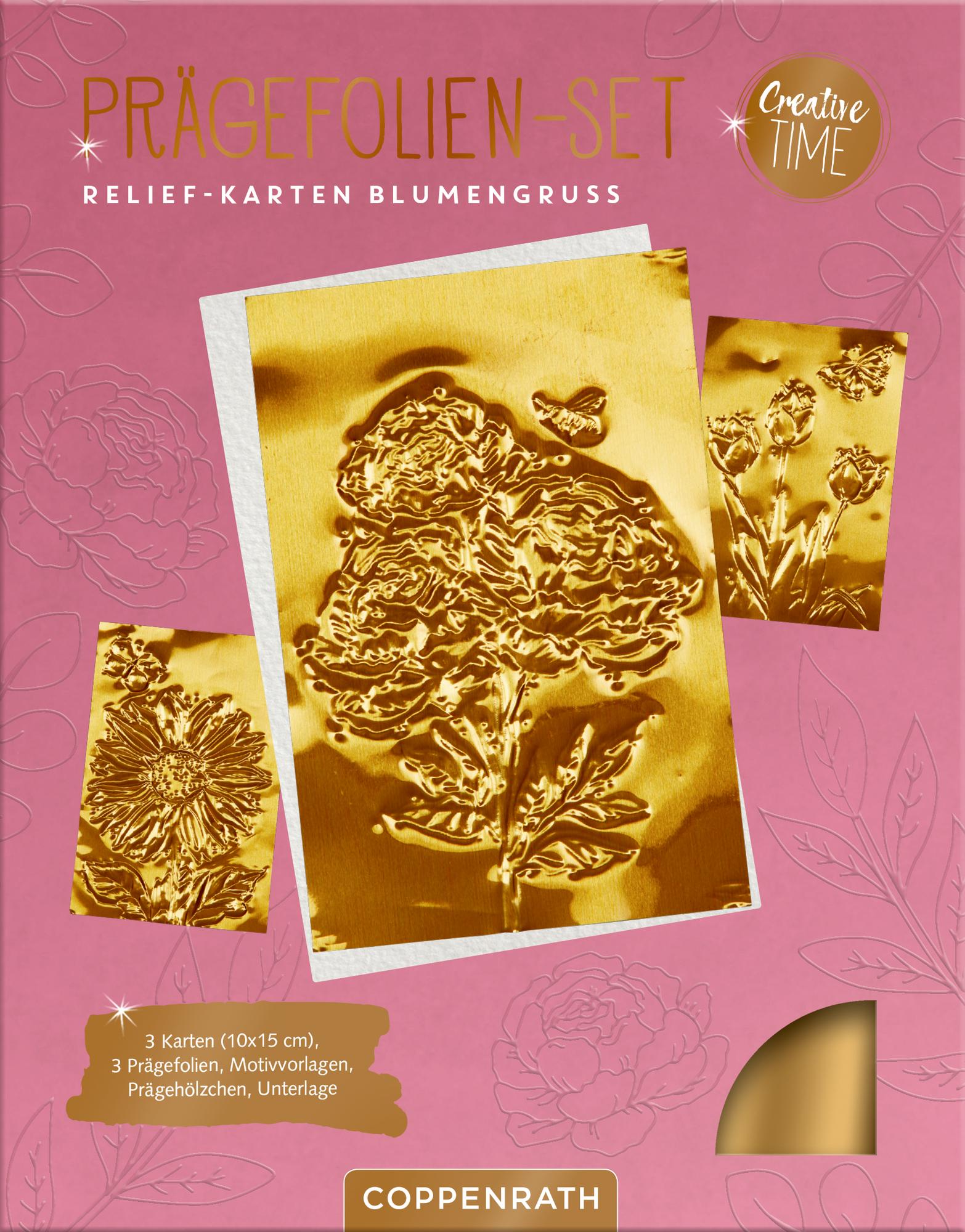 Vorderes Coverbild Prägefolien-Set Relief-Karten