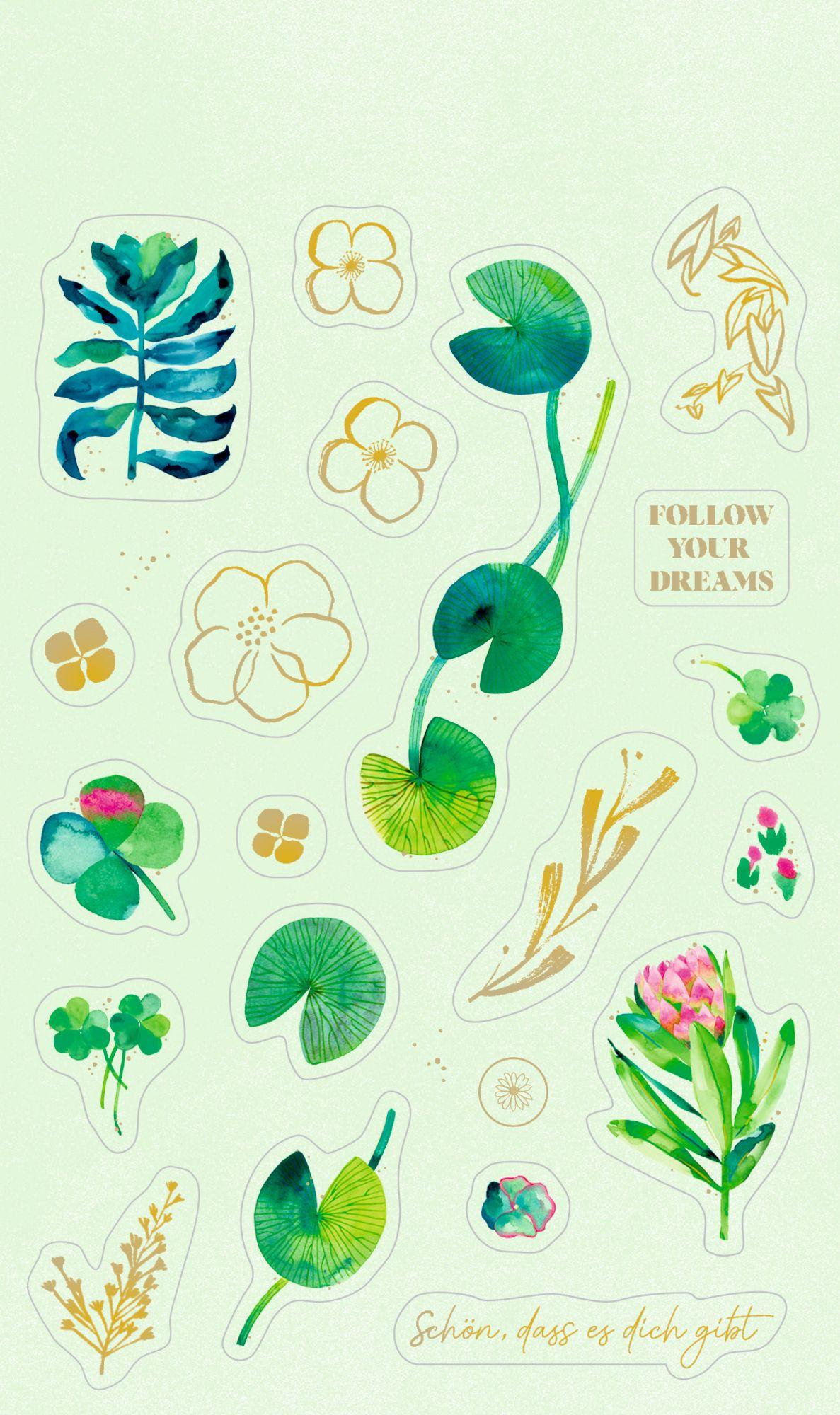 Beispielinhalt (Bild) Sticker und Etiketten - Stickerbogen mit 100 Stickern