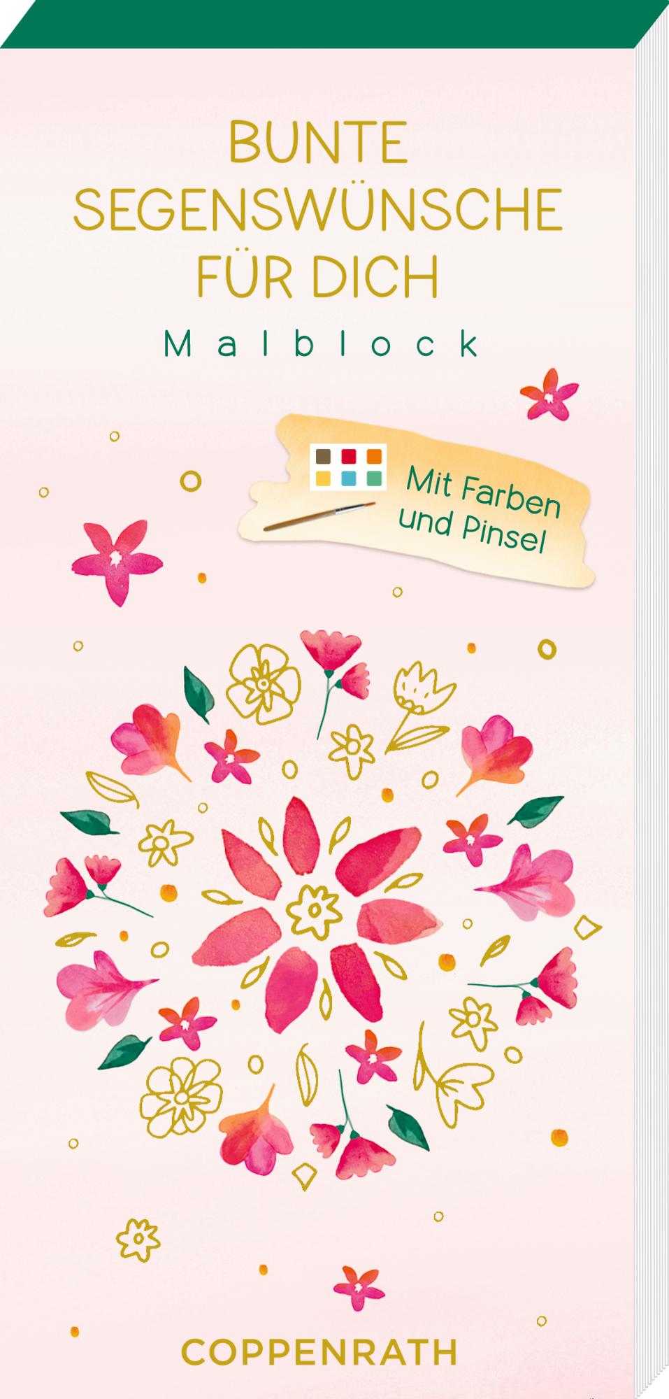 Vorderes Coverbild Mini-Malblock - Bunte Segenswünsche für dich